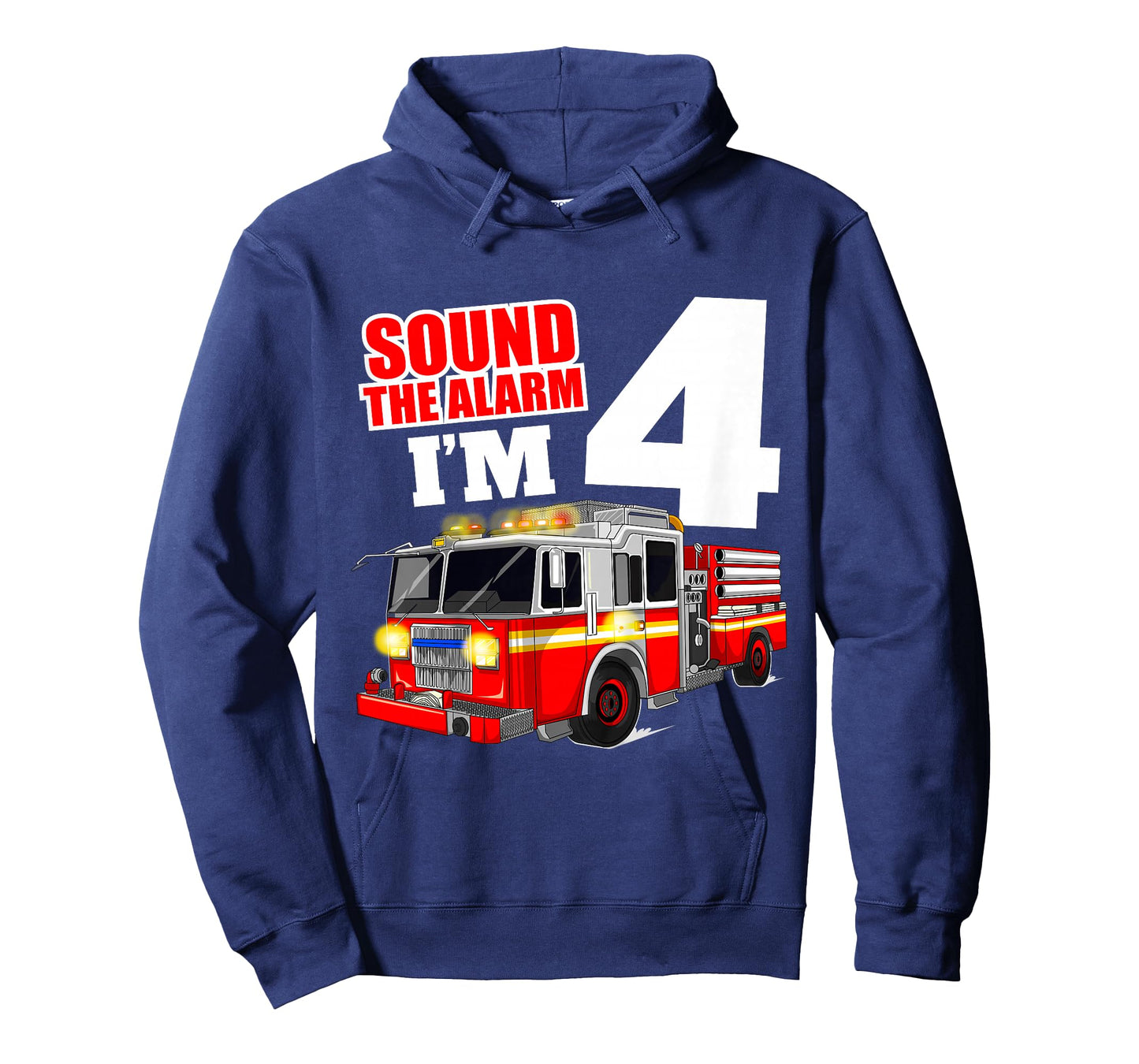 Kids Fire Truck 4th Birthday Boy Firefighter 4 Year Old T-Shirt