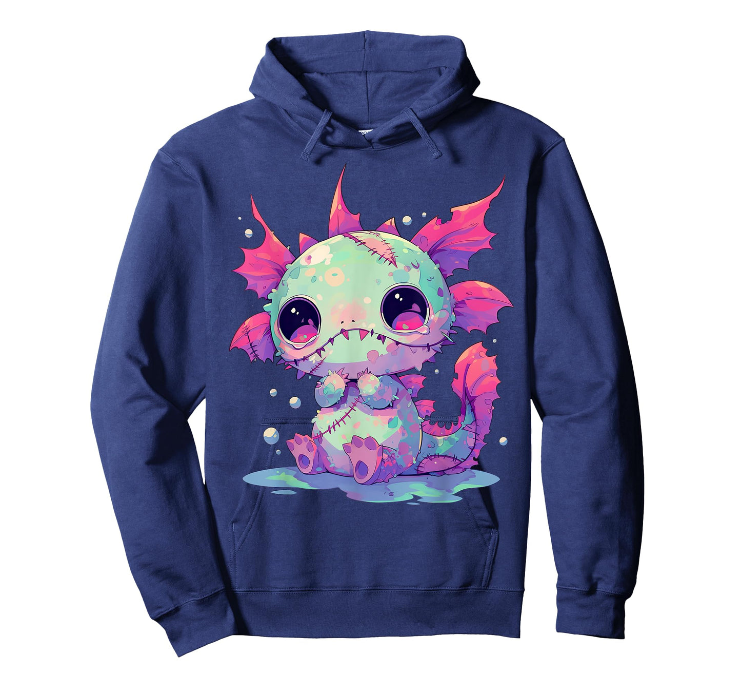 Kawaii Pastel Goth Creepy Cute Zombie Axolotl T-Shirt