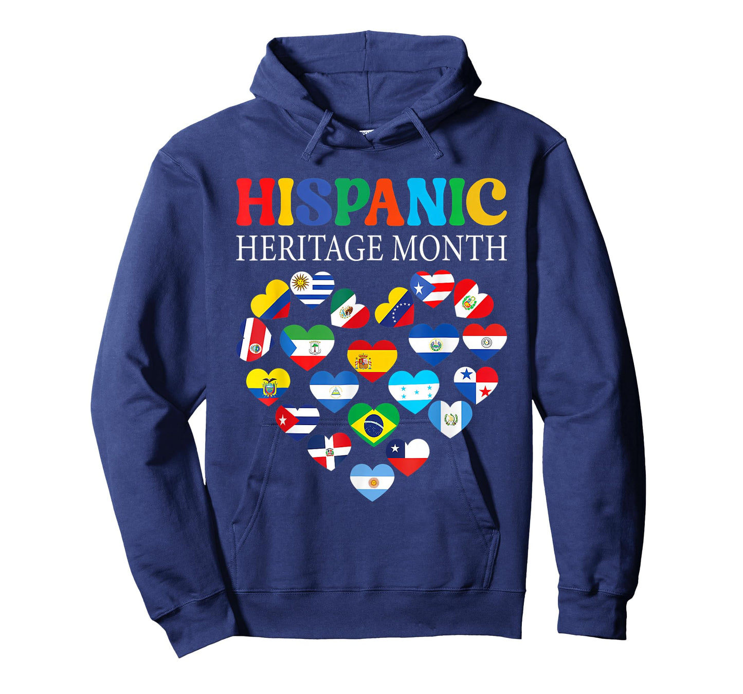 National Hispanic Heritage Month All Countries Flags Heart T-Shirt