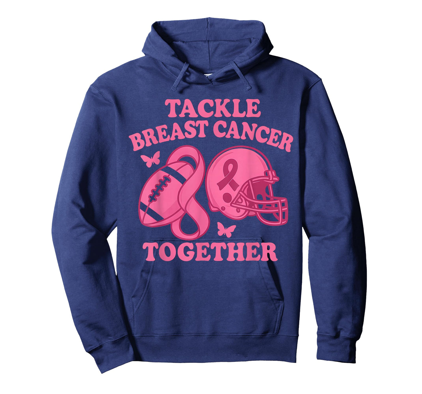 Tackle Breast Cancer Groovy Football Breast Cancer Warrior T-Shirt