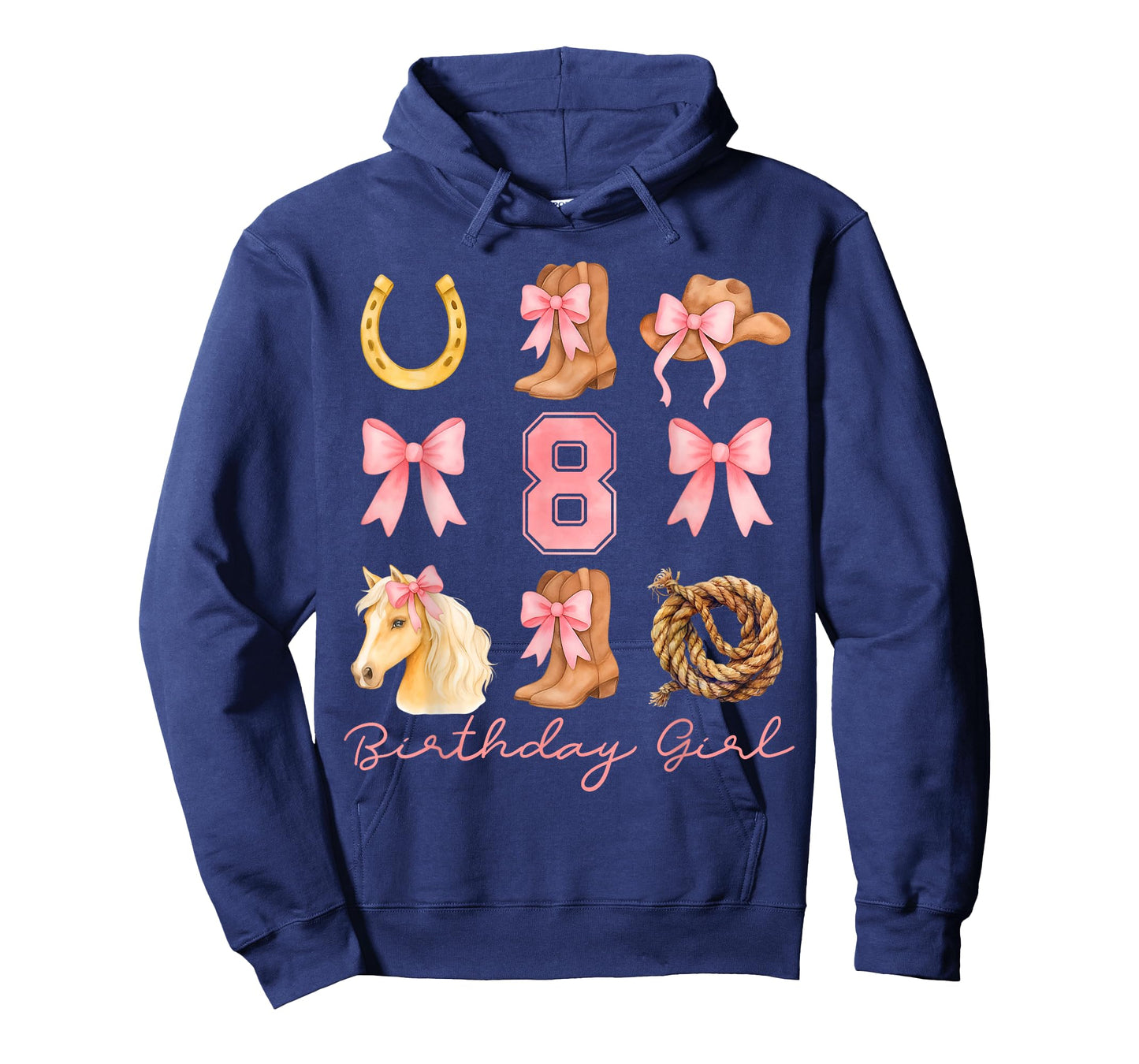 Coquette Bow 8th Birthday Girl Cowgirl 8 Year Old Western T-Shirt