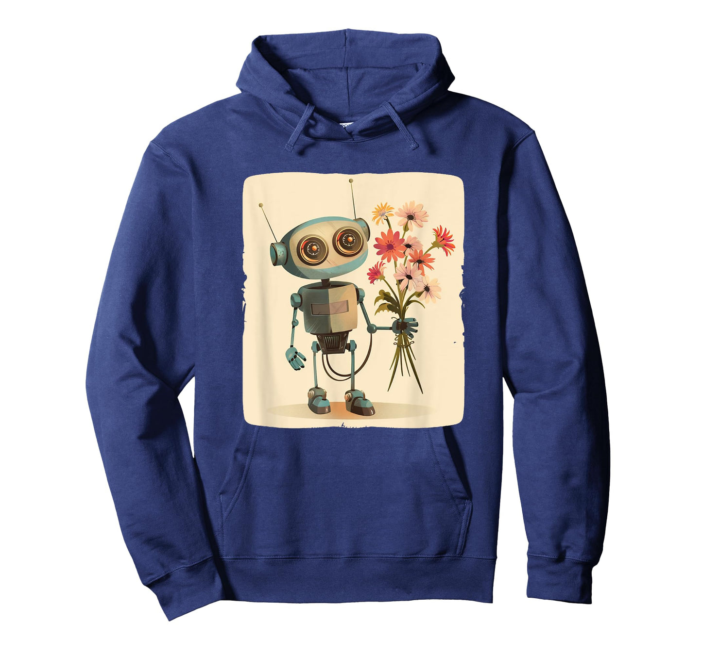 Amazing Robot with Bouquet for a Funny and Charming Look T-Shirt