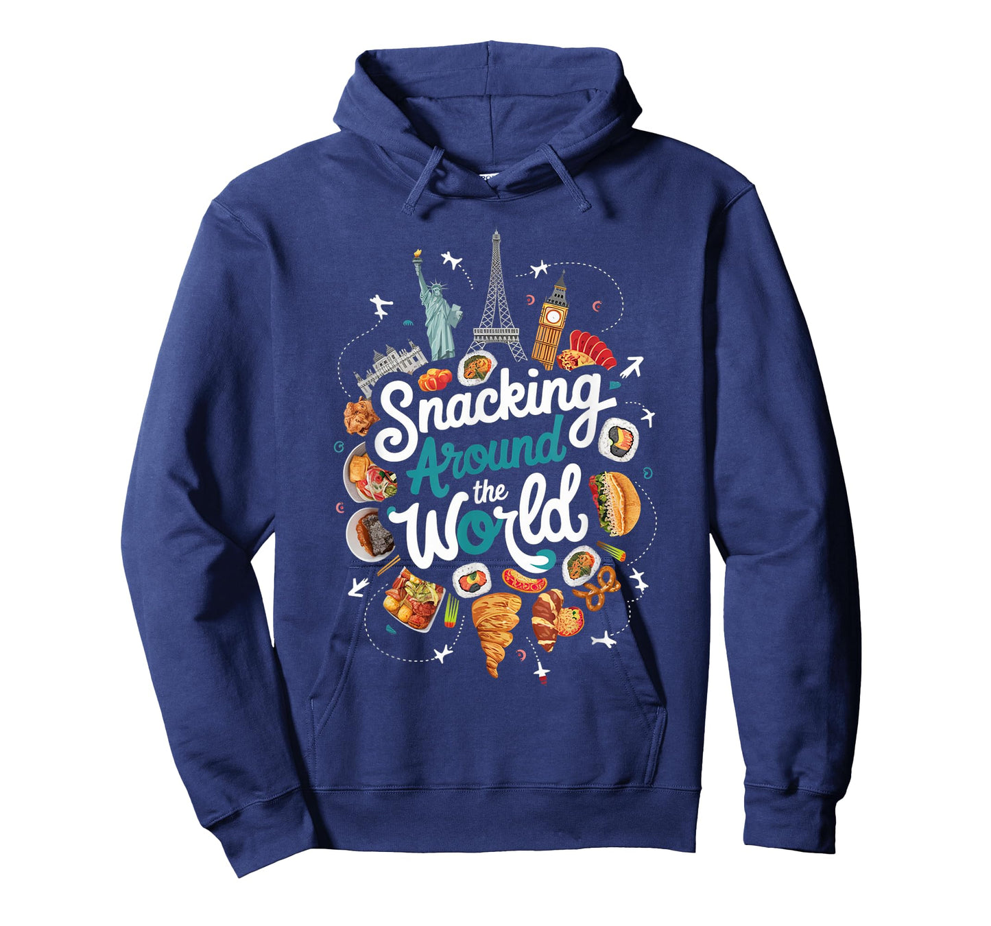 Snacking Around The World Fastfood Travel For Food Lover T-Shirt