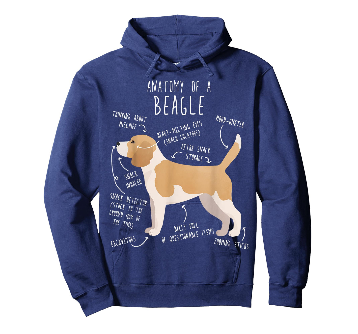 Lemon Beagle Dog Anatomy, Funny Cute Pet Dog Mom Dog Dad T-Shirt