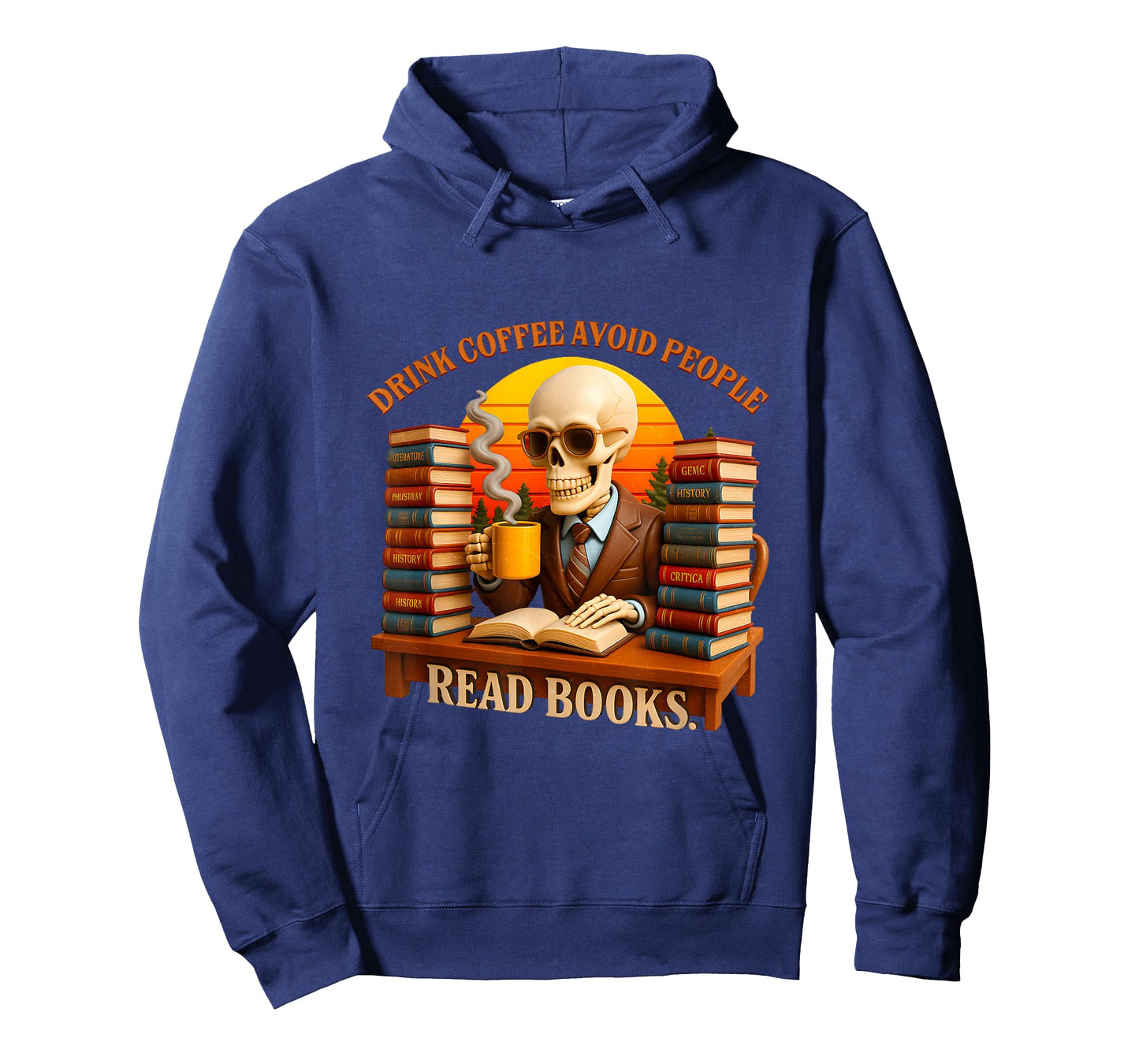 Drink Coffee Avoid People Read Books Halloween Bookworm T-Shirt