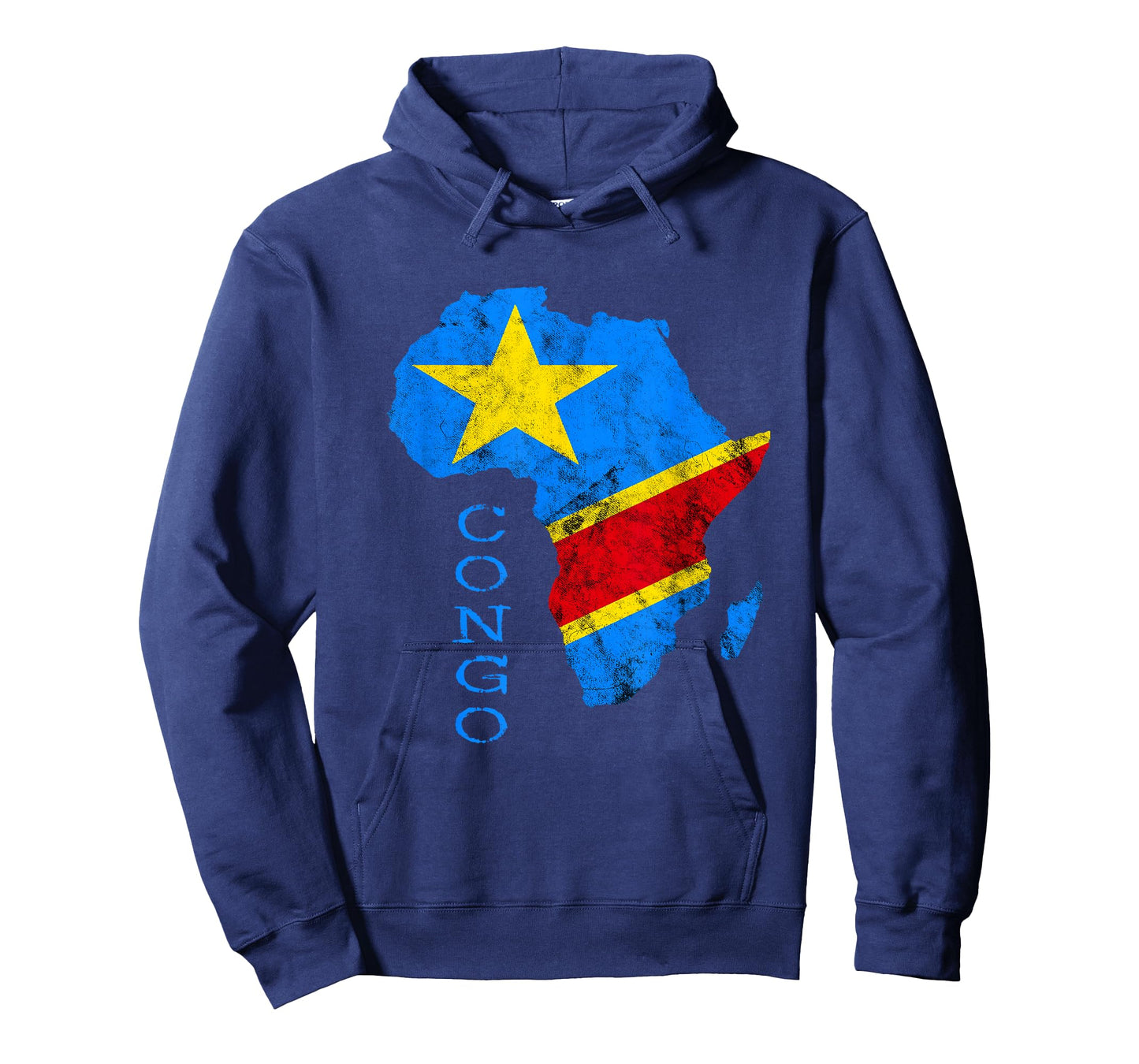 Congo Africa Map Congolese Flag African Roots DRC Pride T-Shirt