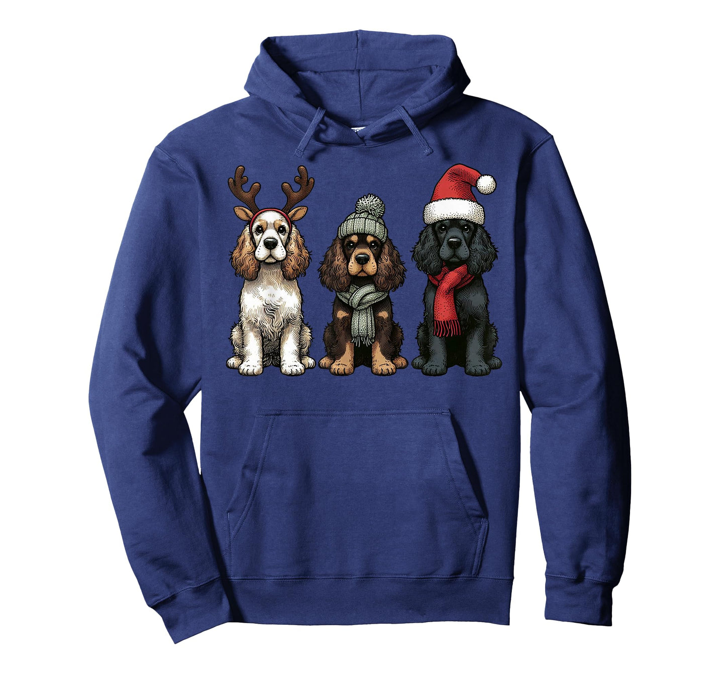 Santa Reindeer Cocker Spaniel Christmas Cocker Lover Pajama T-Shirt