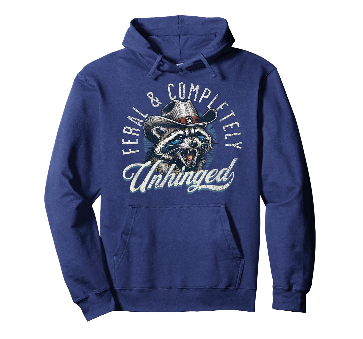 Funny Feral and Completely Unhinged Cowboy Raccoon T-Shirt