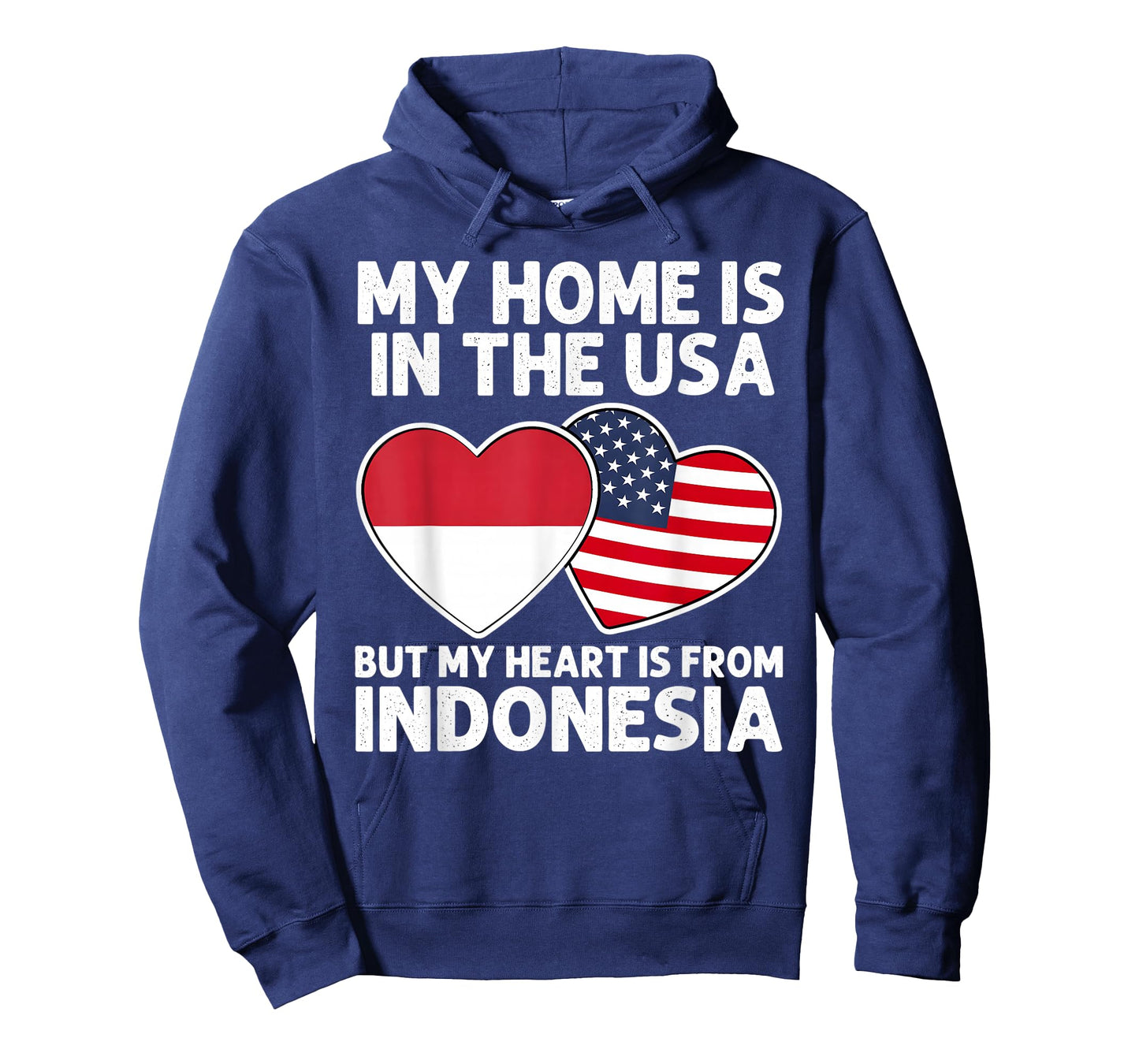 My Home USA My Heart Indonesia Indonesian American Pride T-Shirt