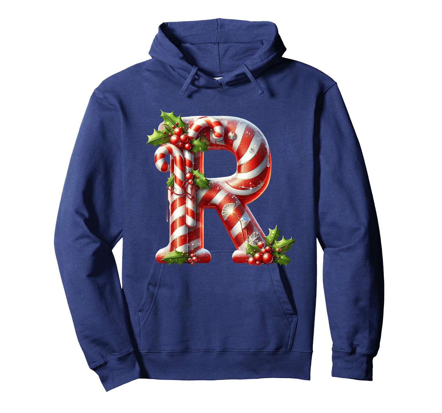 Christmas Candy Cane Letter R Joyful T-Shirt