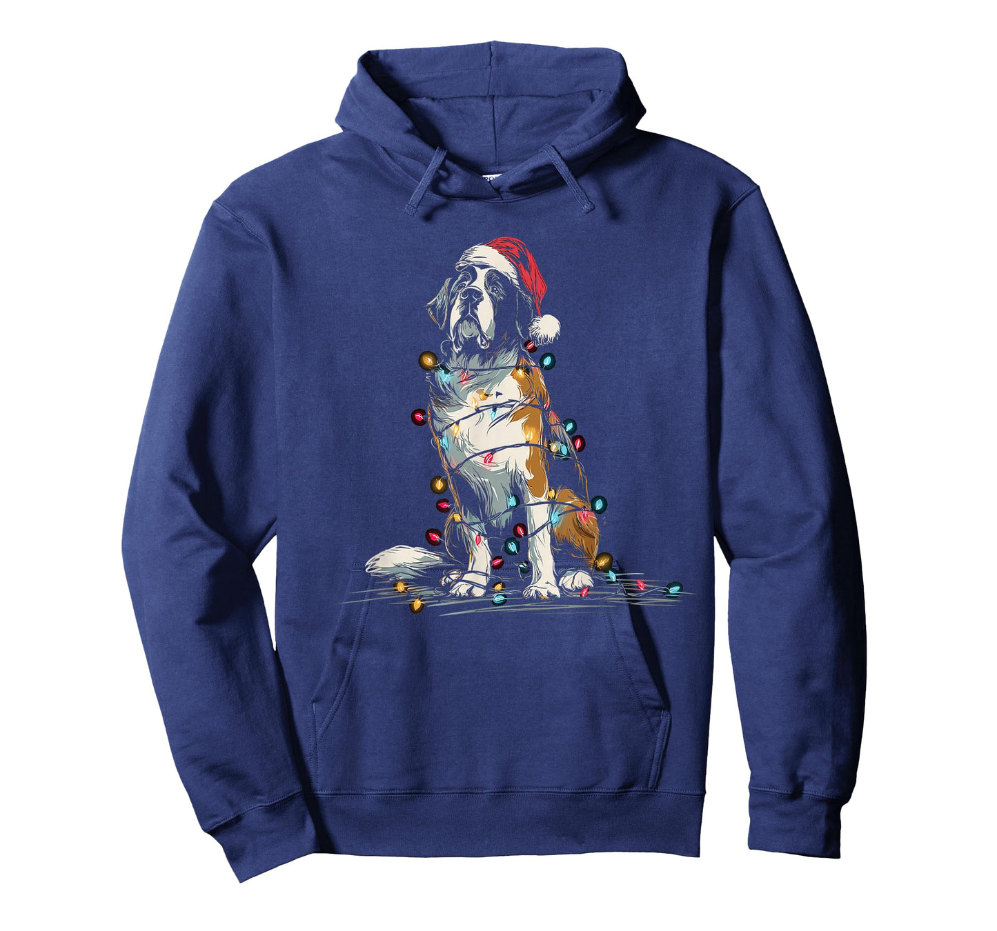 Funny St. Saint Bernard Christmas Graphics Dog Lights Lover T-Shirt