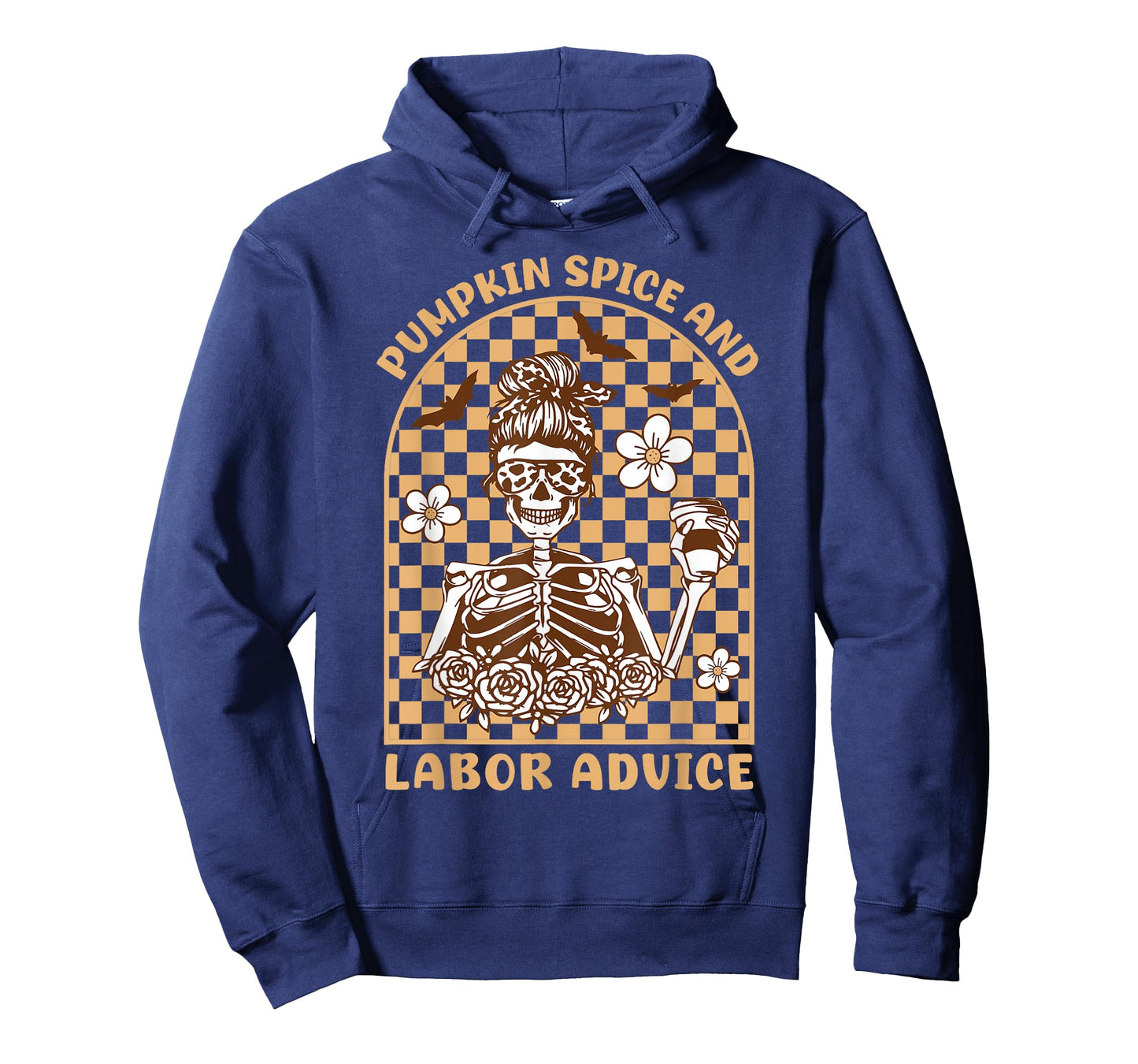 Pumpkin Spice and Labor Advice - Spooky Mom Vibes Autumn T-Shirt