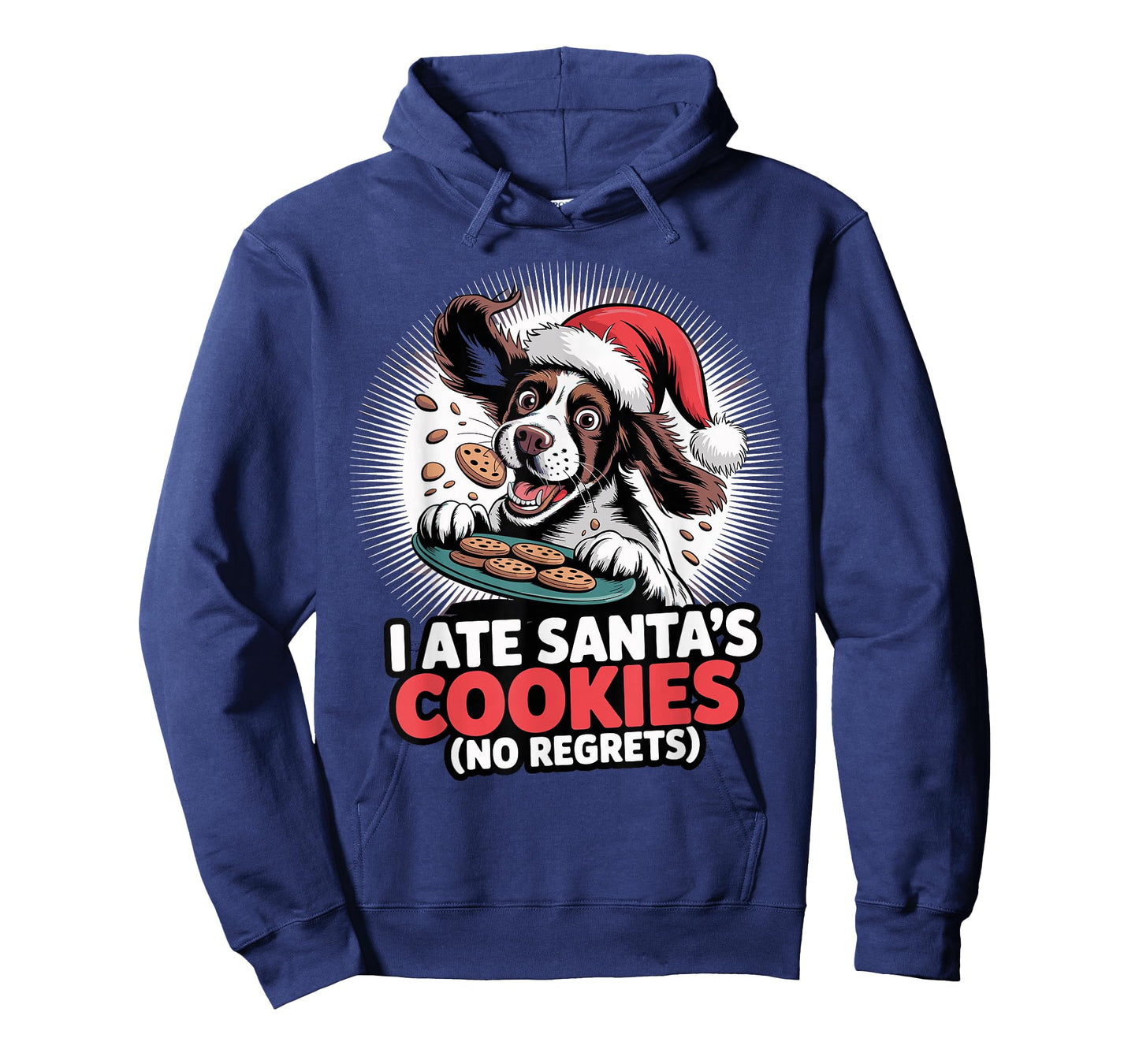 I Ate Santas Cookie Funny Christmas English Springer Spaniel T-Shirt