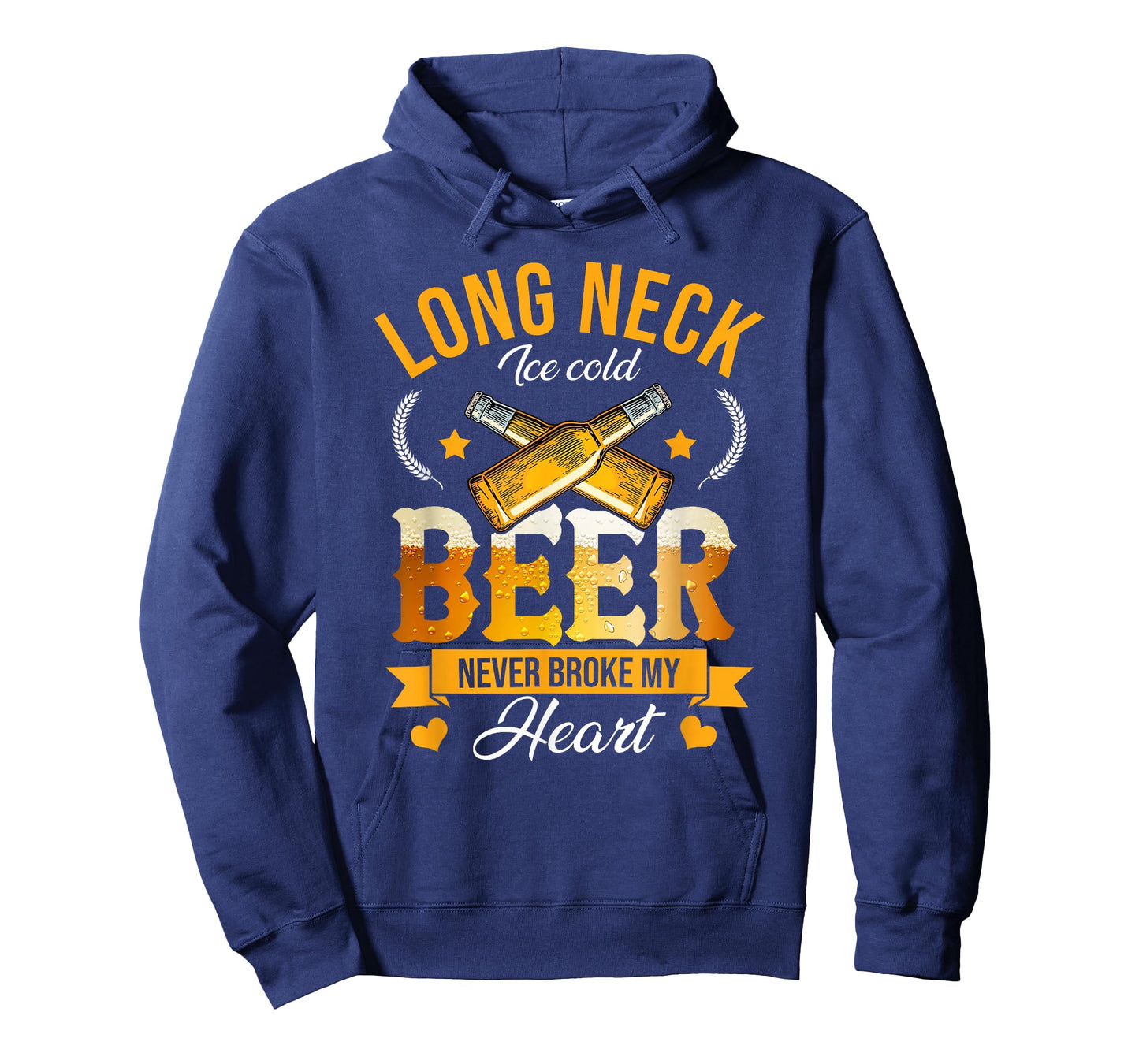 Long Neck Ice Cold Beer Never Broke My Heart T-Shirt
