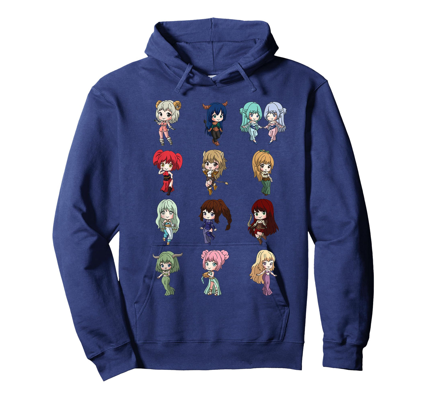 12 Horoscope Kawaii Anime Girl Zodiac Signs Astrology T-Shirt