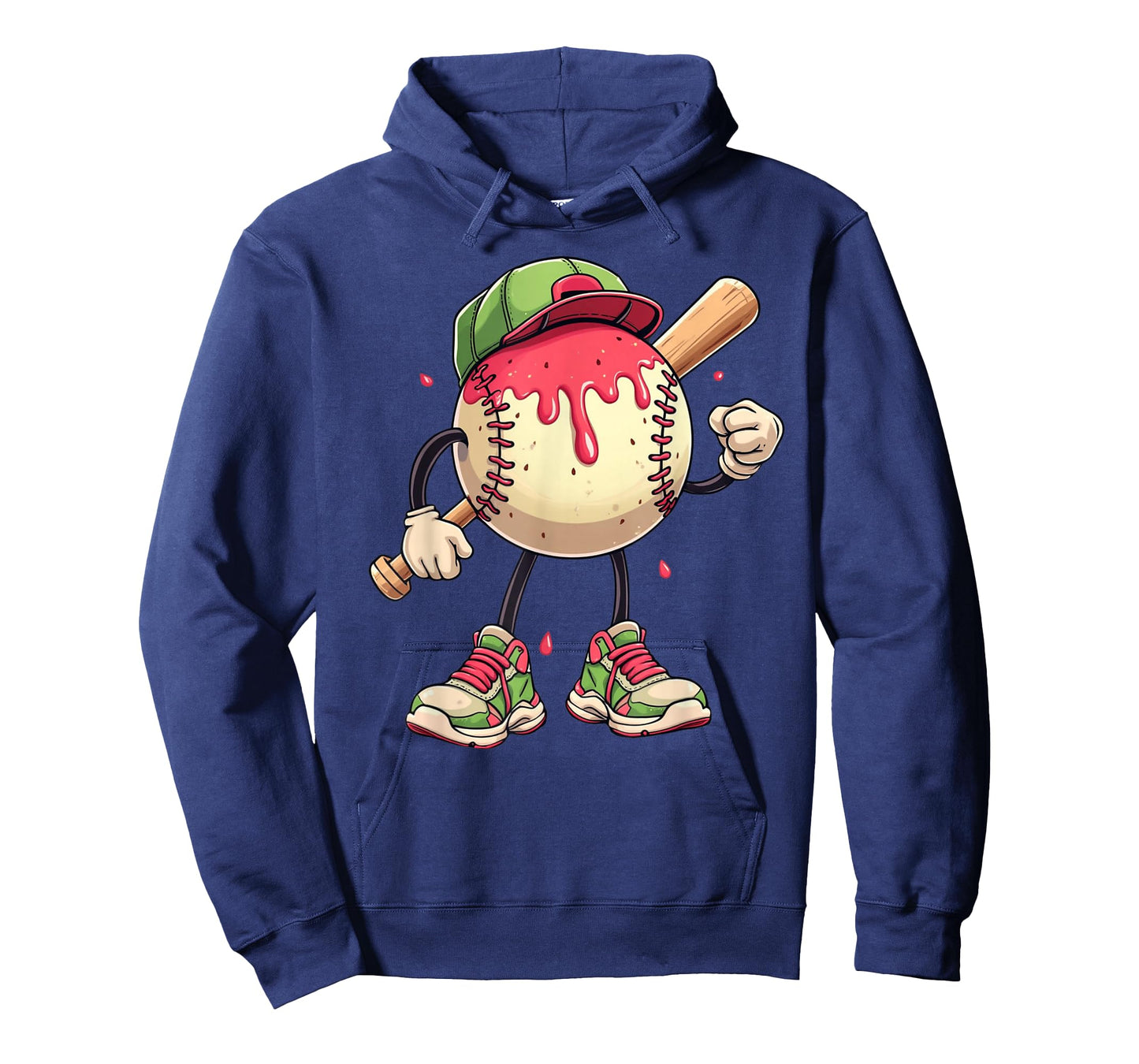 Girls Boys Baseball Ice Cream Drip Youth Drip Baseball Kids T-Shirt
