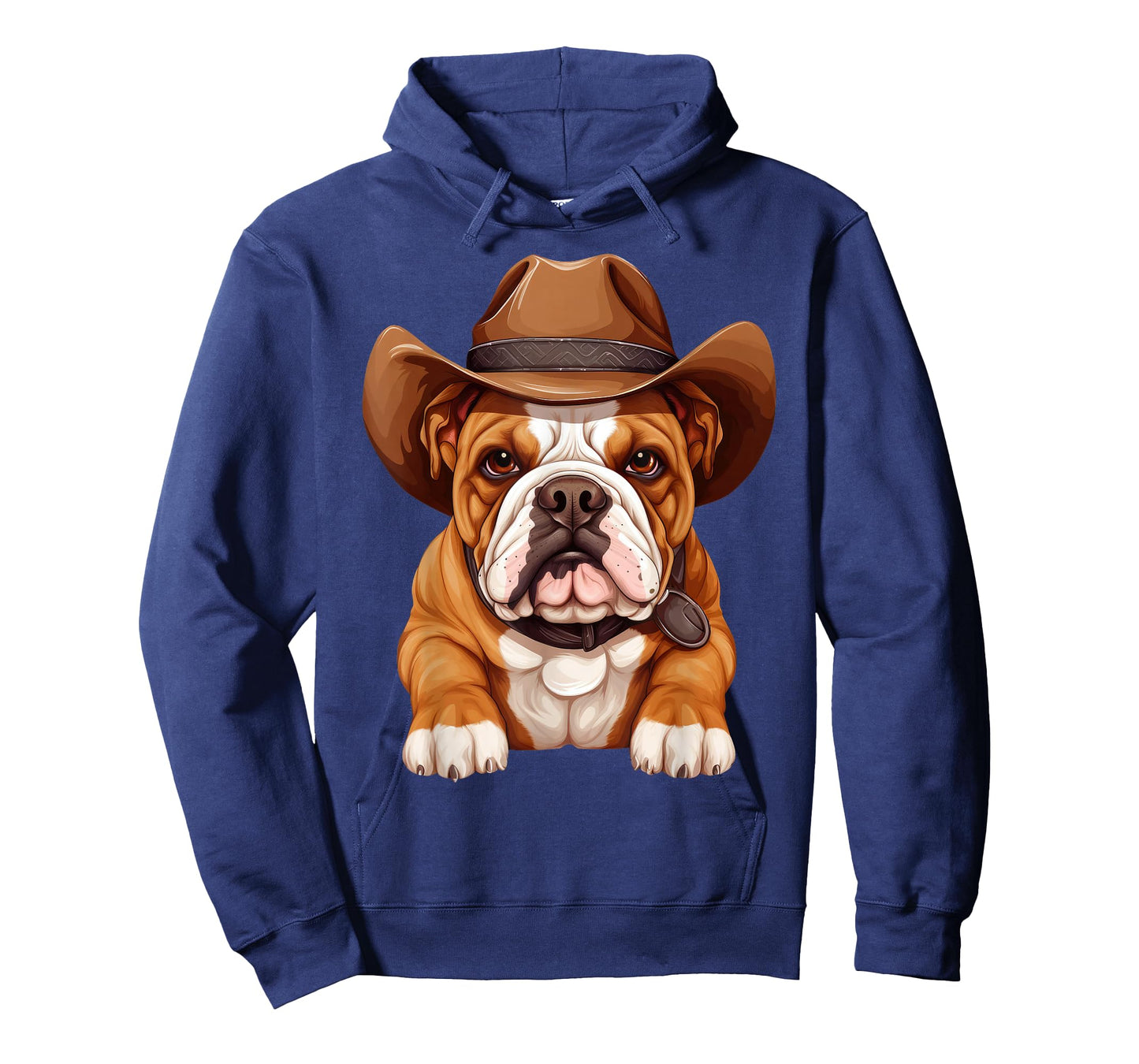 English Bulldog in Cowboy Hat Bulldog Lovers T-Shirt