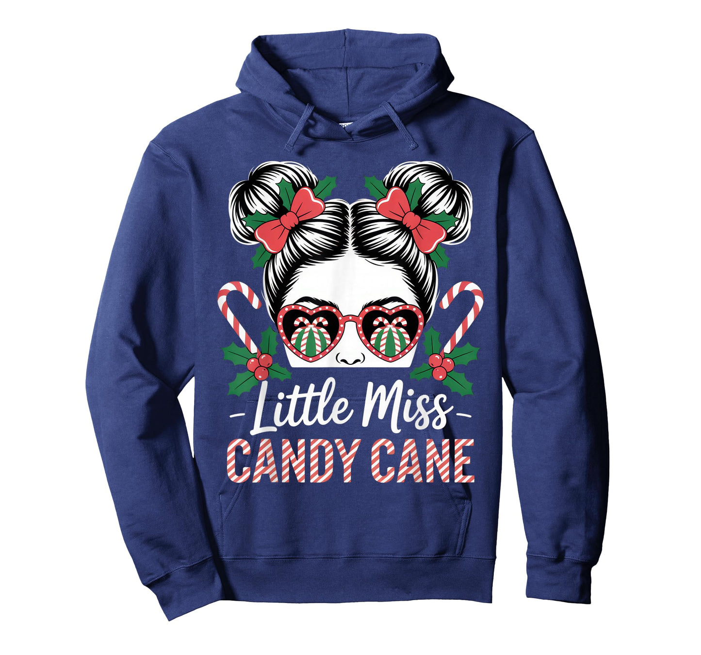 Little Miss Candy Cane Funny Holiday Christmas Vibes T-Shirt