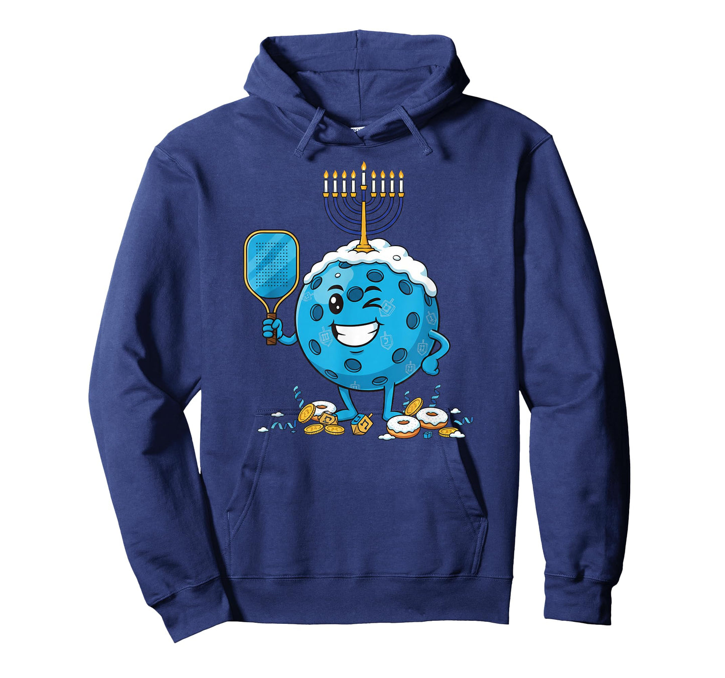Funny Pickleball Dreidel Menorah Hanukkah Kids Womens Mens T-Shirt