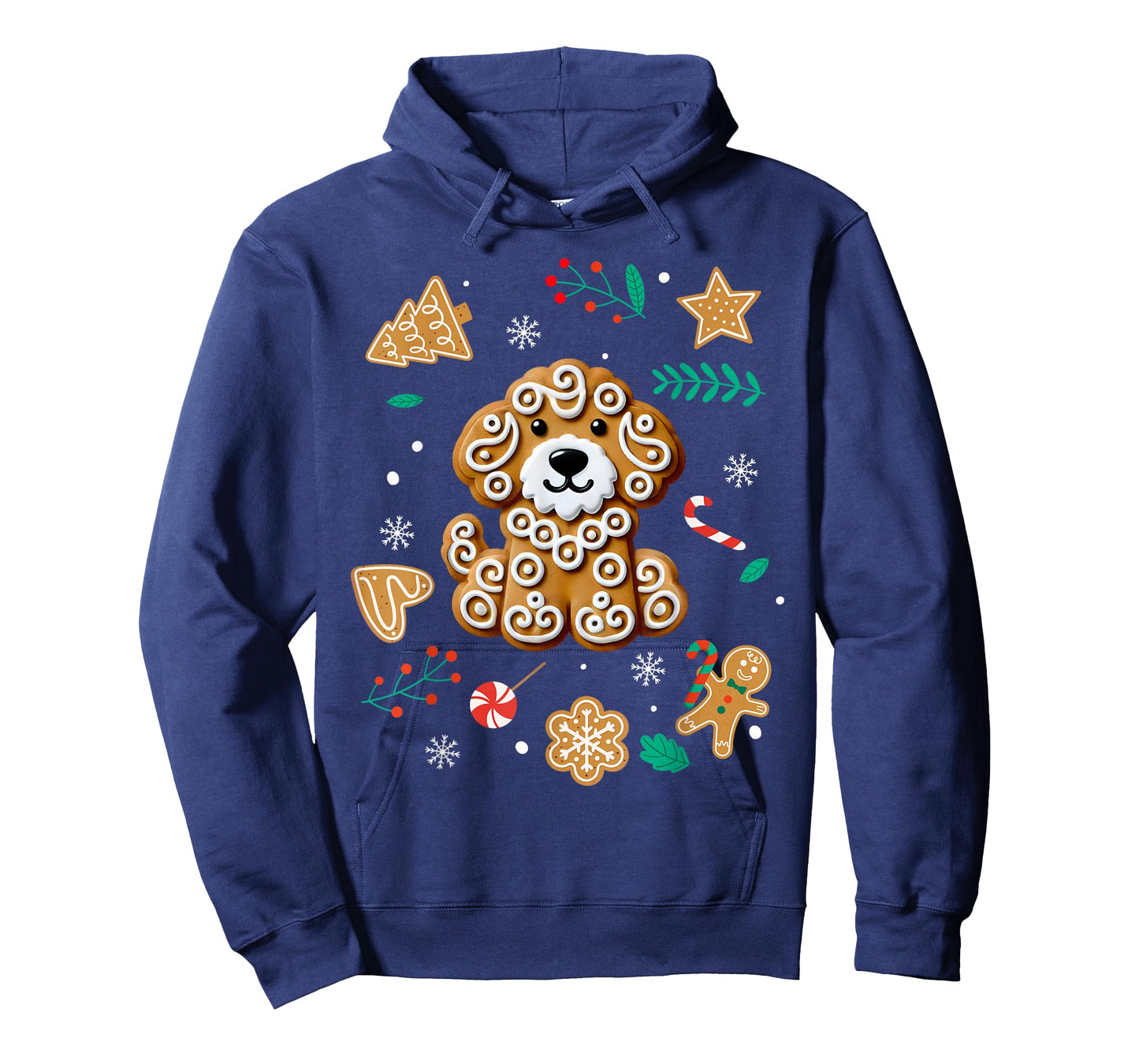 Xmas Dog Gingerbread Goldendoodle Golden Doodle Christmas T-Shirt