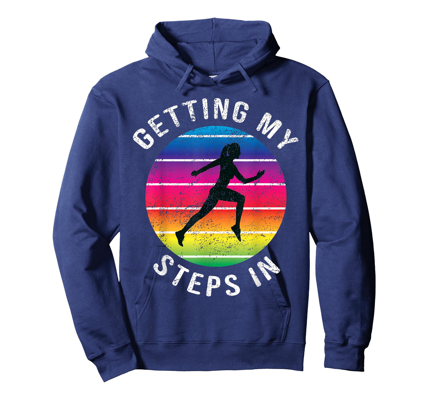 Funny Getting My Steps In Women Running Rainbow Workout T-Shirt