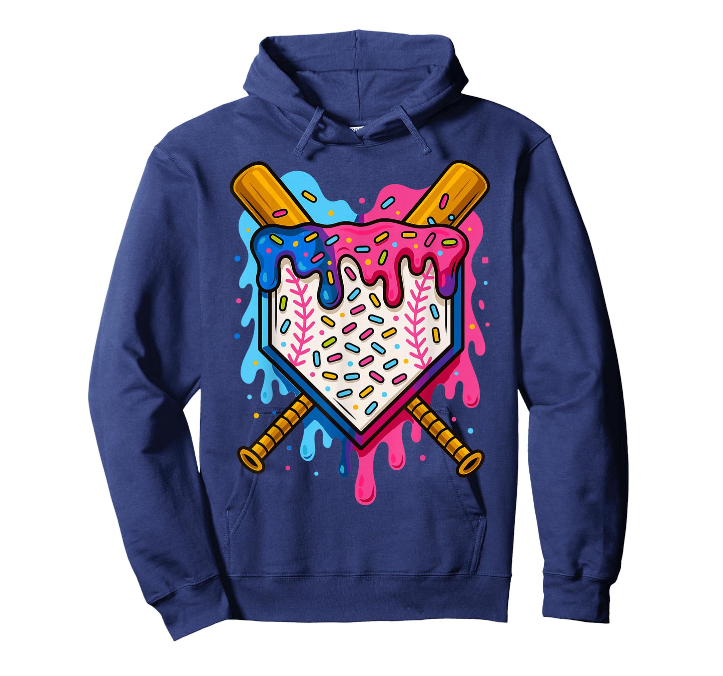 Baseball Boys Ice Cream Drip Baseball T-Shirt
