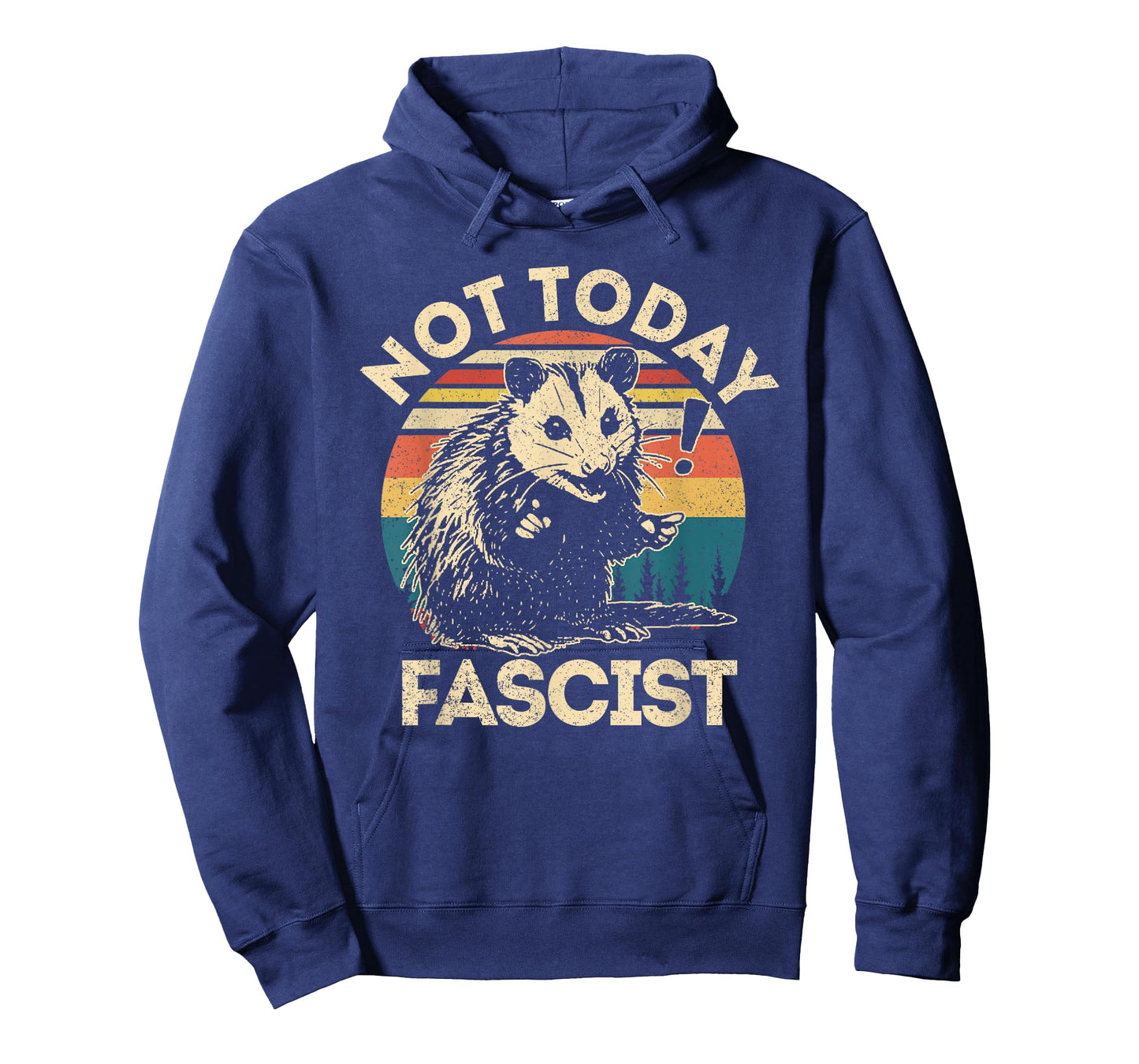 Not Today Fascist Funny Opossum Social Possum Team Trash T-Shirt