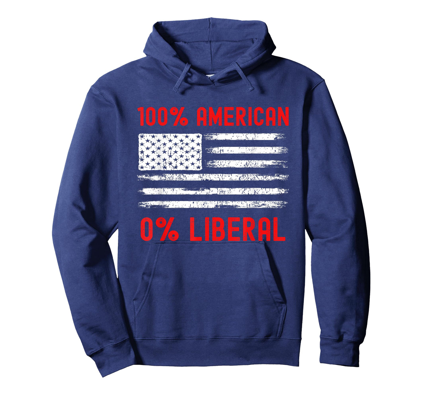 0% Liberal Zero Percent - Proud American - Anti Liberal T-Shirt