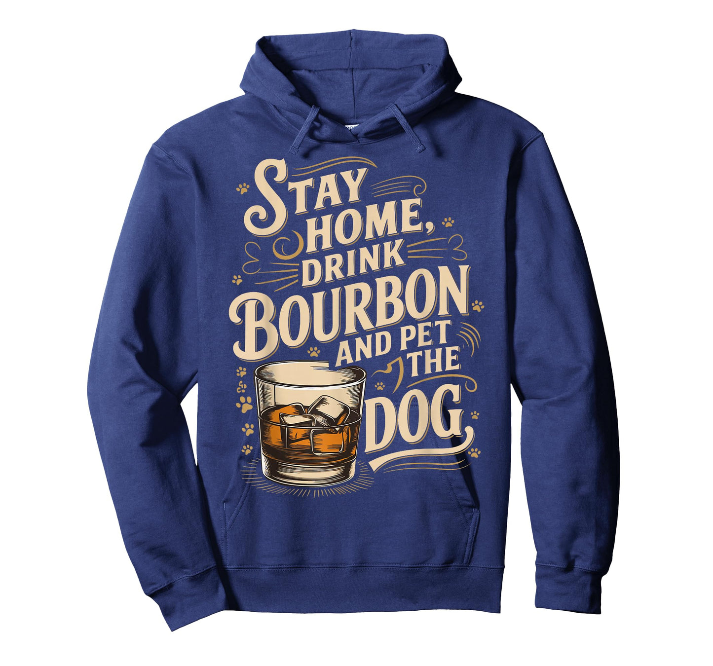 Stay Home Drink Bourbon And Pet The Dog T-Shirt