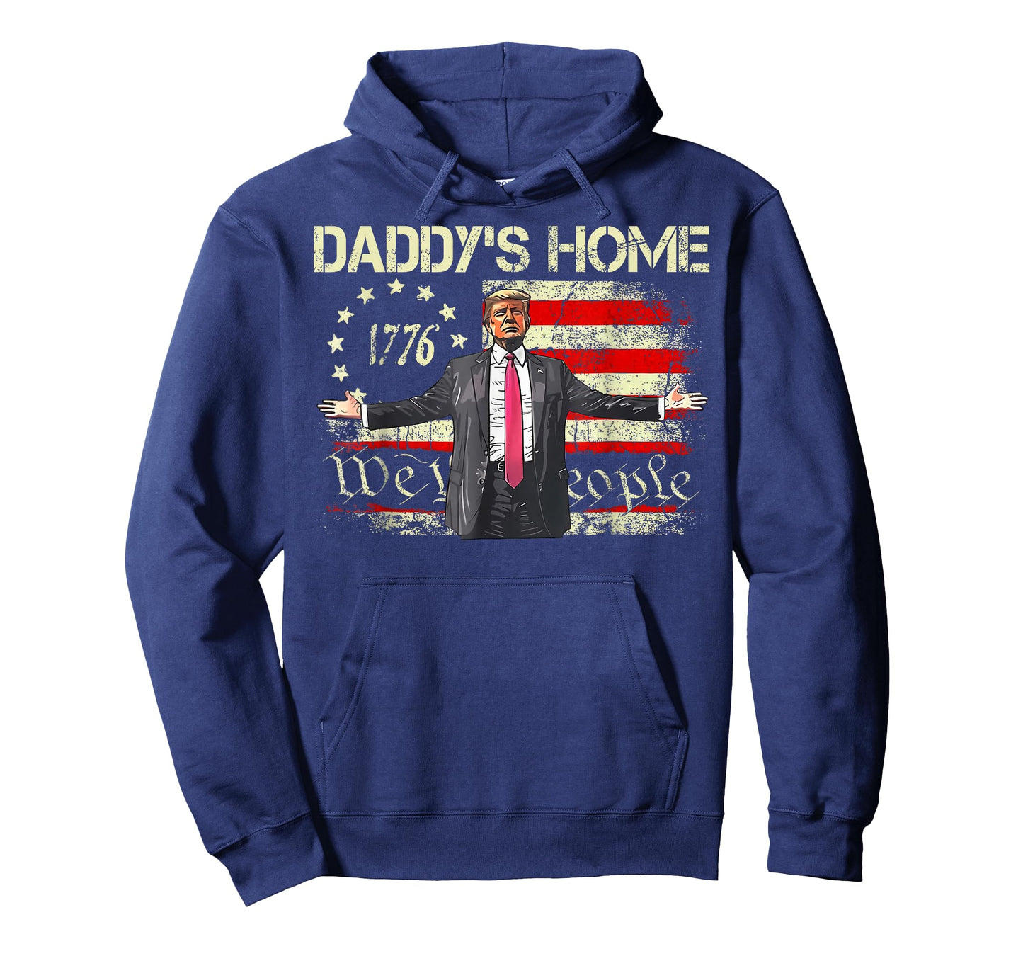 American Flag Trump 2024 Daddy's Home We The People T-Shirt