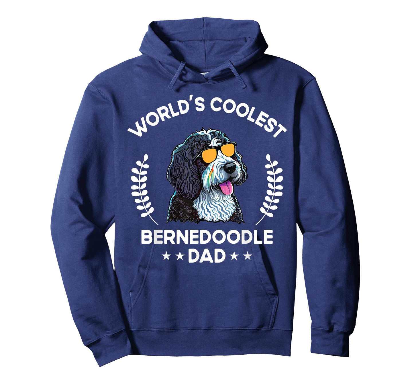 The Woof Wardrobe World's Coolest Dog Dad Papa Bernedoodle T-Shirt - Black, Small, Men, Unisex, Short Sleeve, Crew Neck, Modern Classic, Cotton Blend, All Seasons, Kids, Dog Themed, T-Shirt