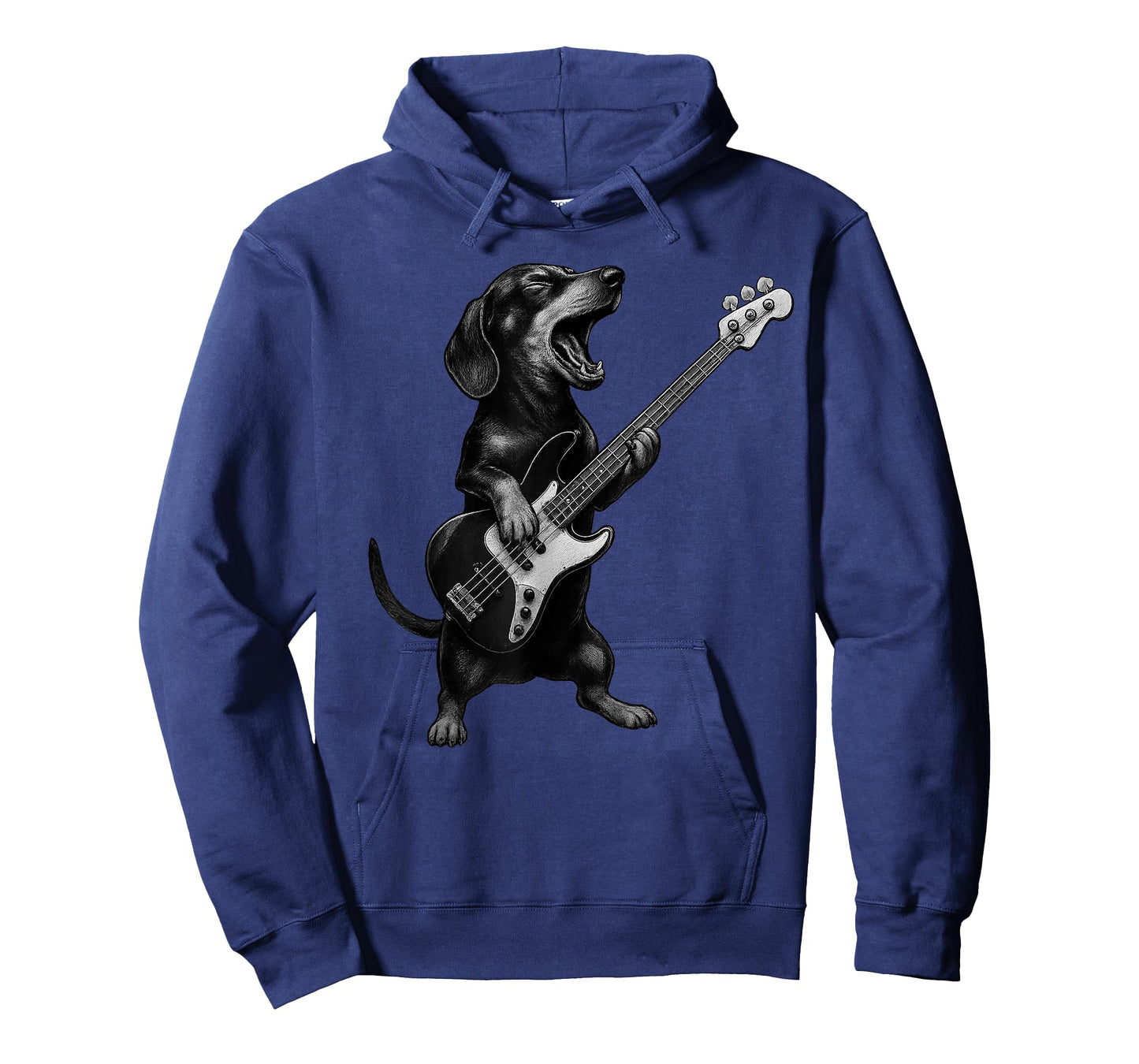 Dachshund Playing Bass Guitar Rock Music Dog Lover T-Shirt