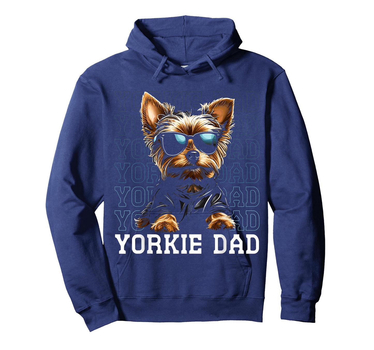 Yorkie Dad Sunglasses Yorkshire Terrier Funny Dog Lover T-Shirt