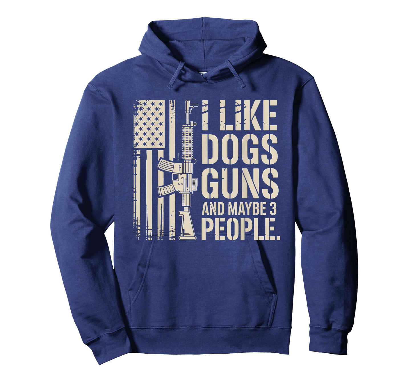 I Like Guns Dogs and Maybe 3 People Dog & Gun Lover T-Shirt