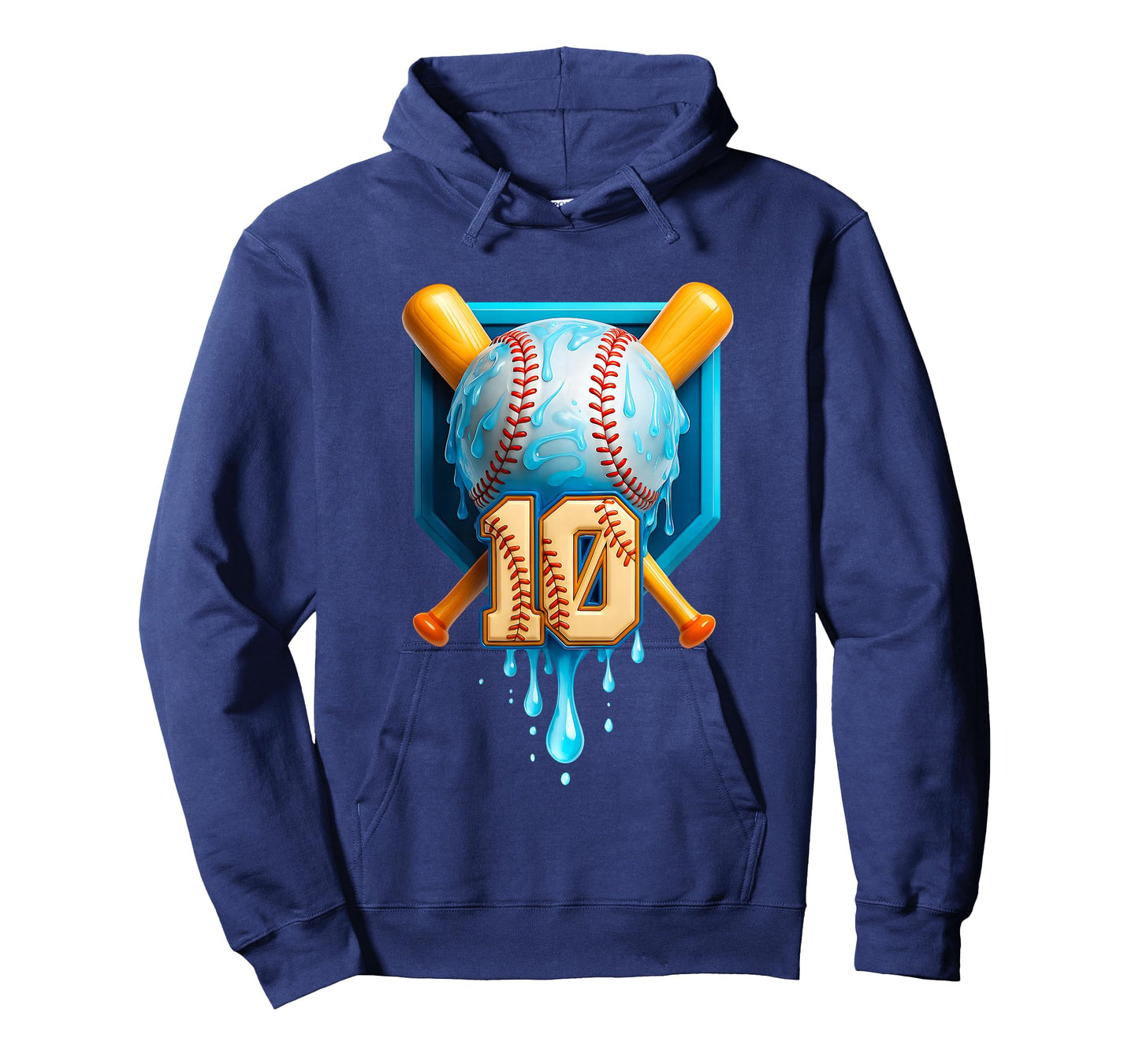 Baseball 10th Birthday Home Plate Dripping Ten 10 Year Old T-Shirt