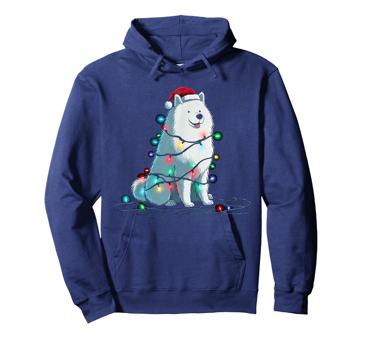Funny Samoyed Christmas Graphics Dog Lights Lover T-Shirt