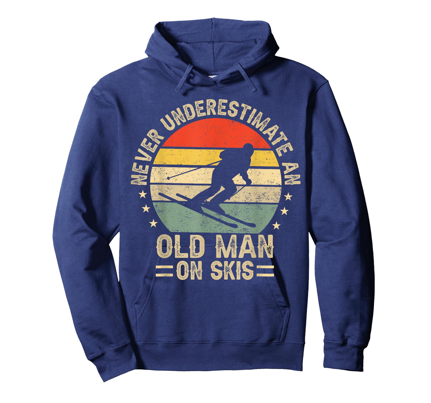 Never Underestimate An Old Man On Skis Funny Skiing Skier T-Shirt