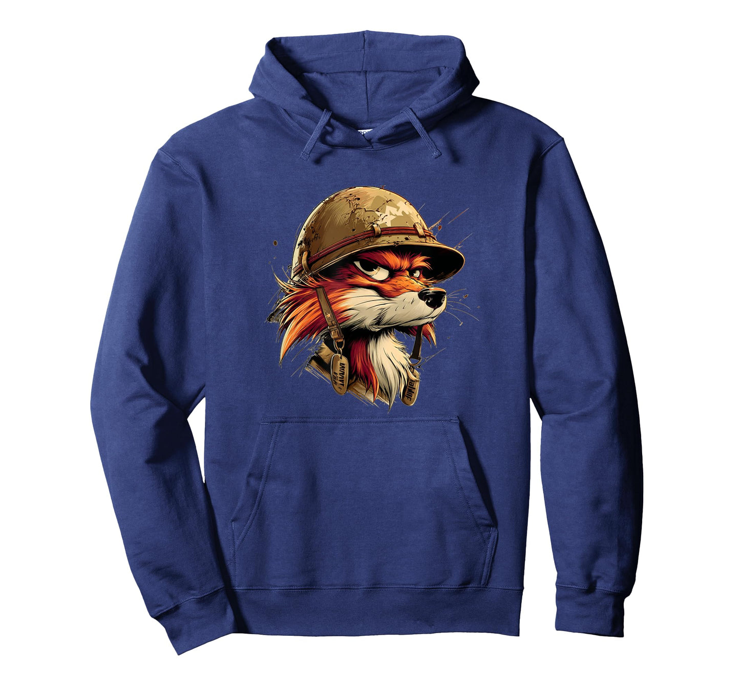 Patriotic Fox in Military Clothes and Helmet T-Shirt
