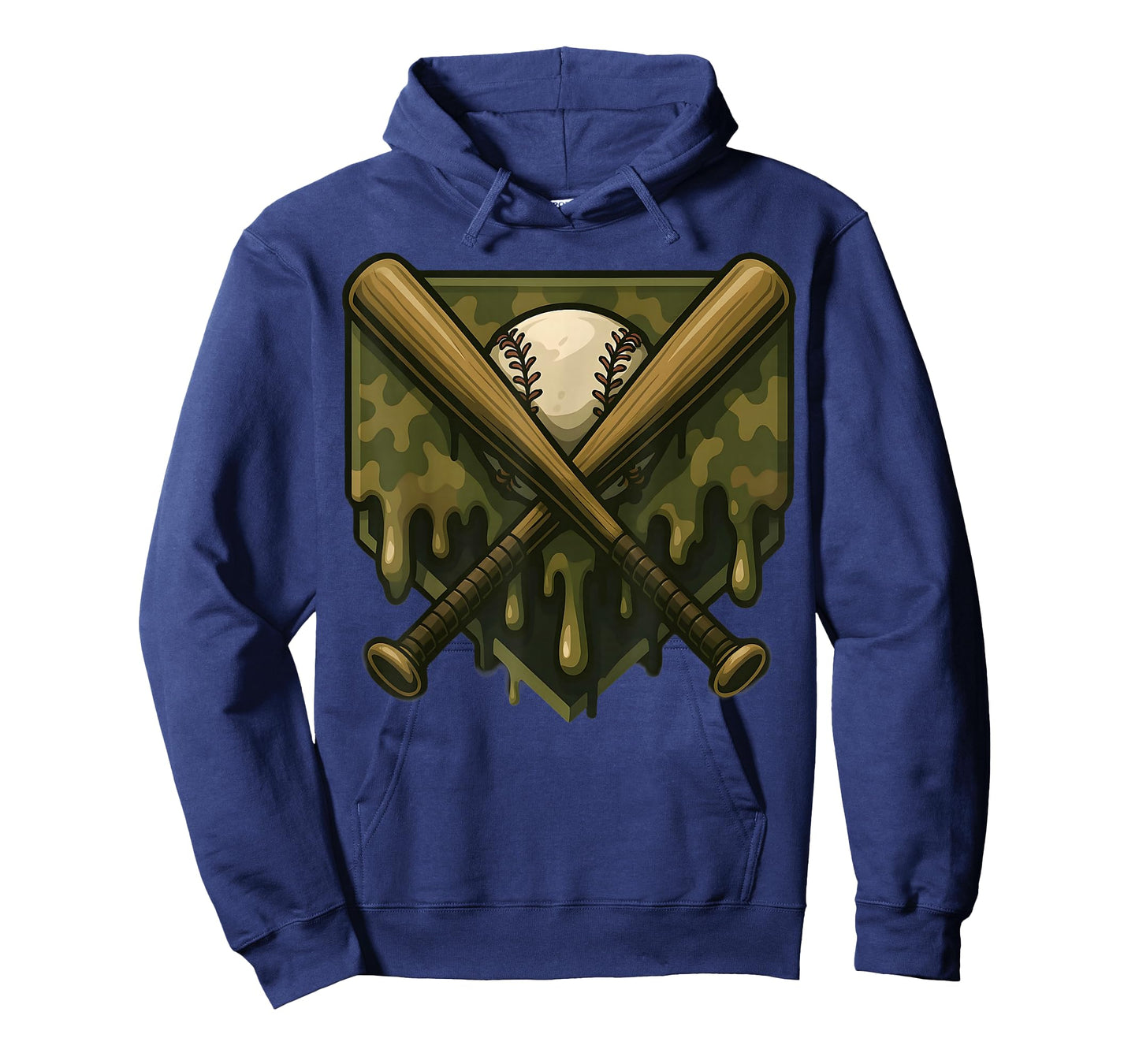 Baseball Drip Camo Home Plate Boys Sports Cool Game Day Drip T-Shirt