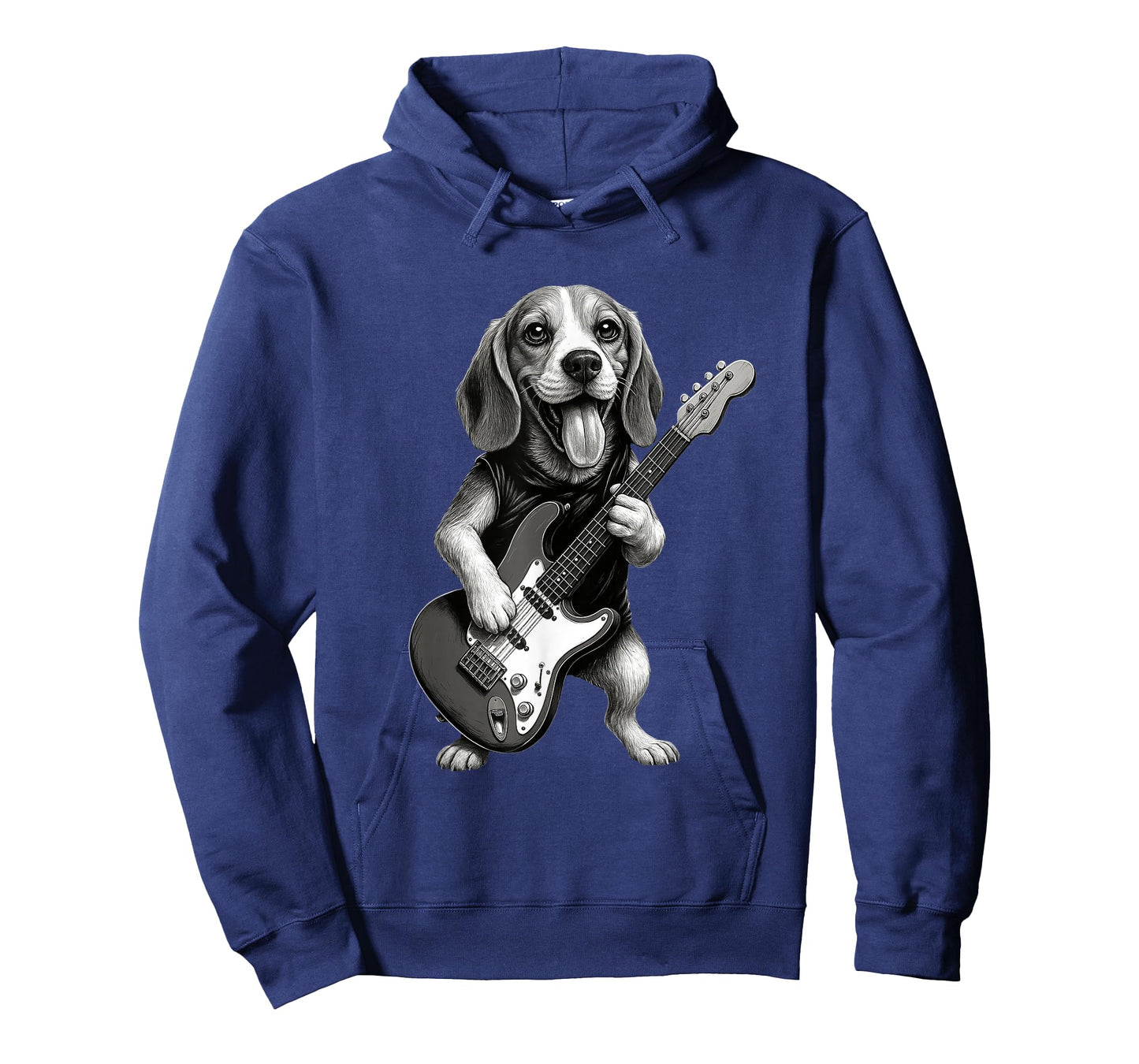 Beagle Dog Playing Guitar Funny Dog Lover T-Shirt