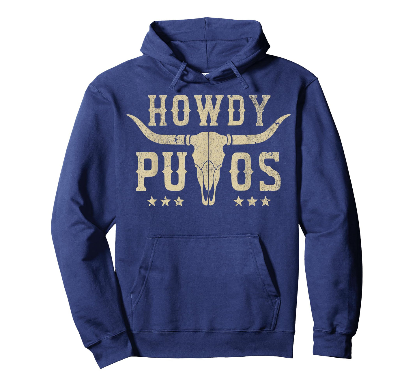 Howdy Putos Bull Skull Country Cowboy Skull Retro Vinntage T-Shirt