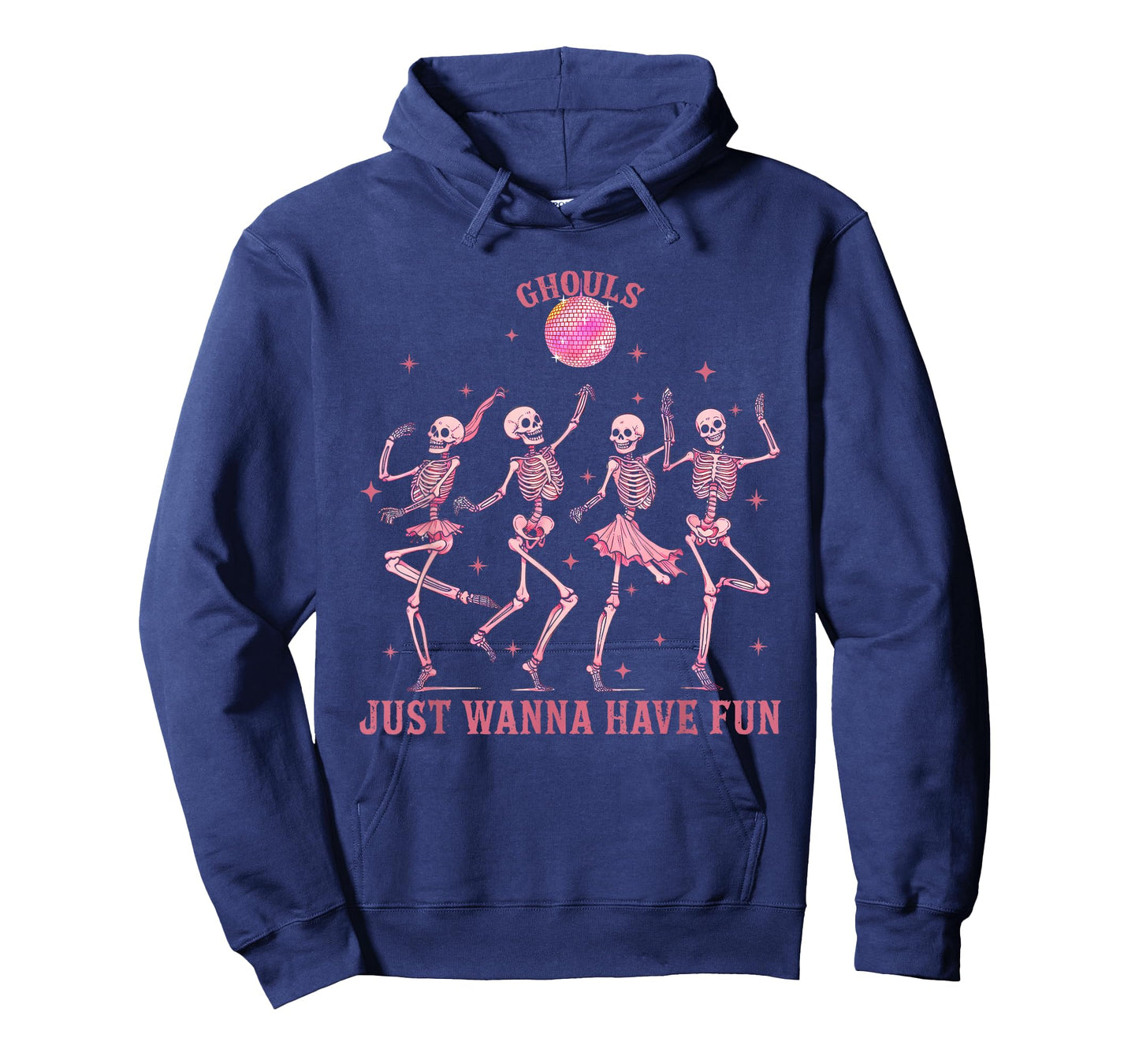 Girl Ghouls Just Wanna Have Fun Disco Party Dancing Skeleton T-Shirt