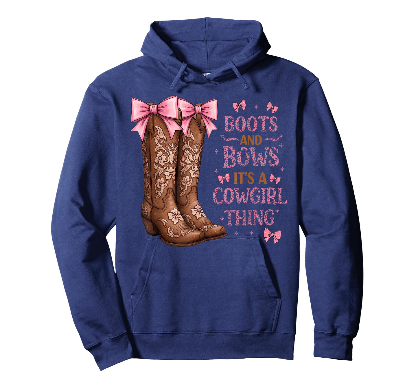 BOOTS BOWS IT'S A COWGIRL THING Funny design T-Shirt