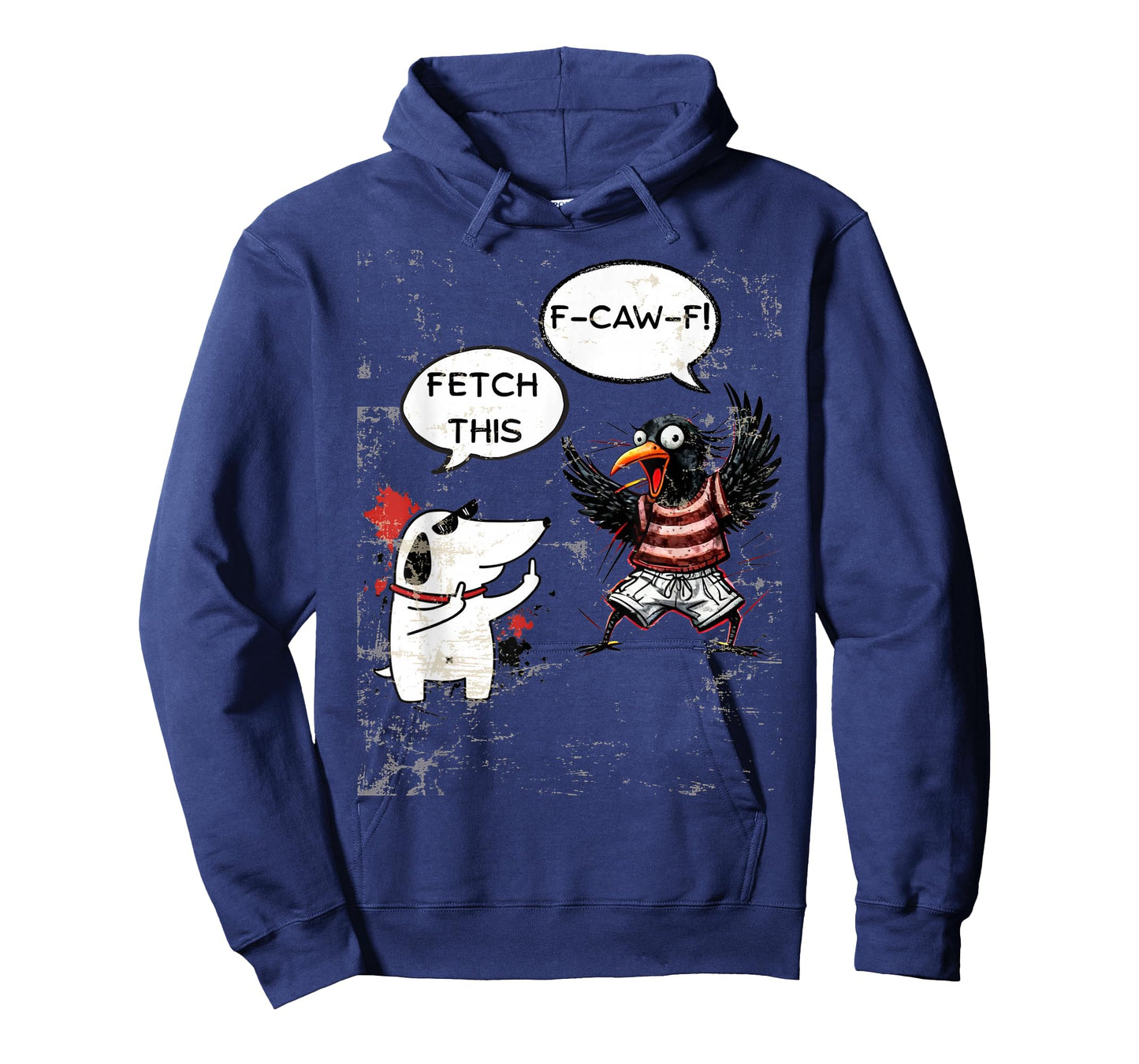 Black Funny Crow and Dog F-CAW-F Tee Pet Lovers T-Shirt