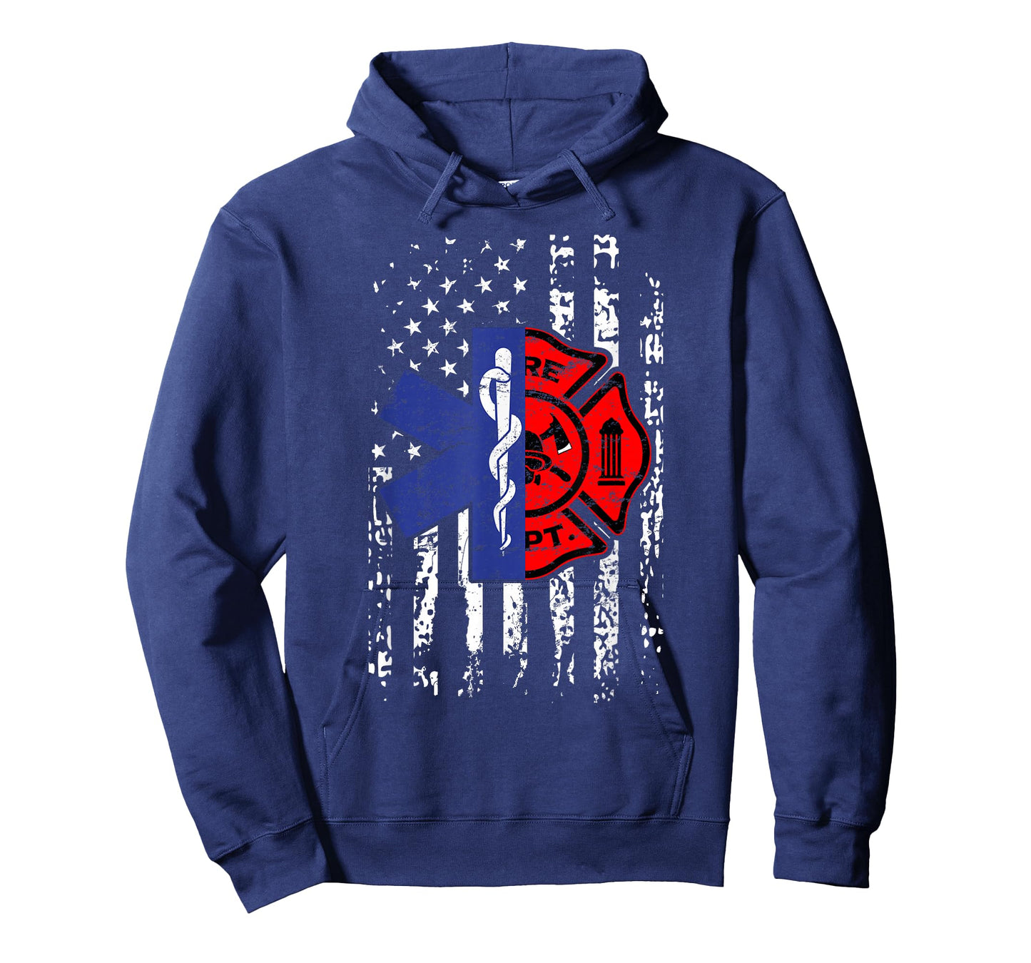 EMT Firefighter Firefighter EMT American Flag Gift T-Shirt