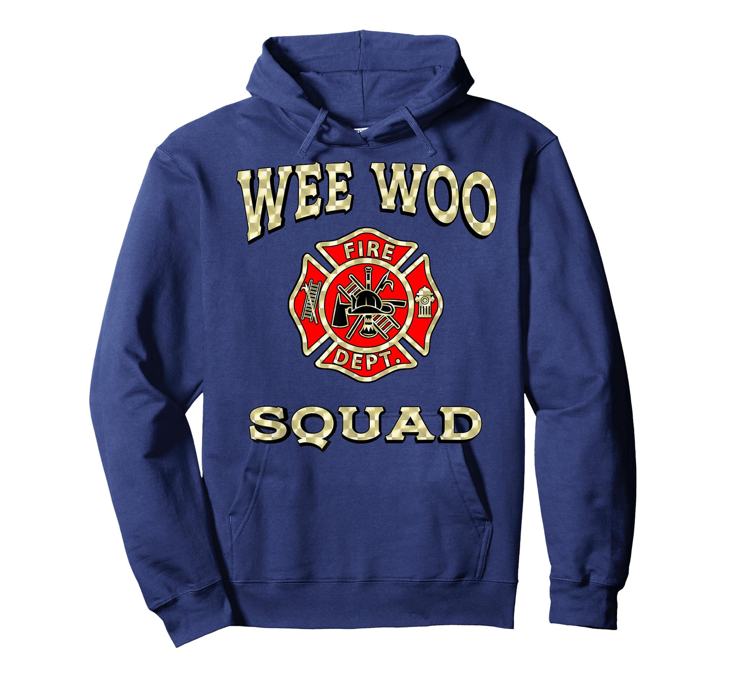 WEE WOO SQUAD Funny Firefighter Badge Marshal Fire Truck T-Shirt