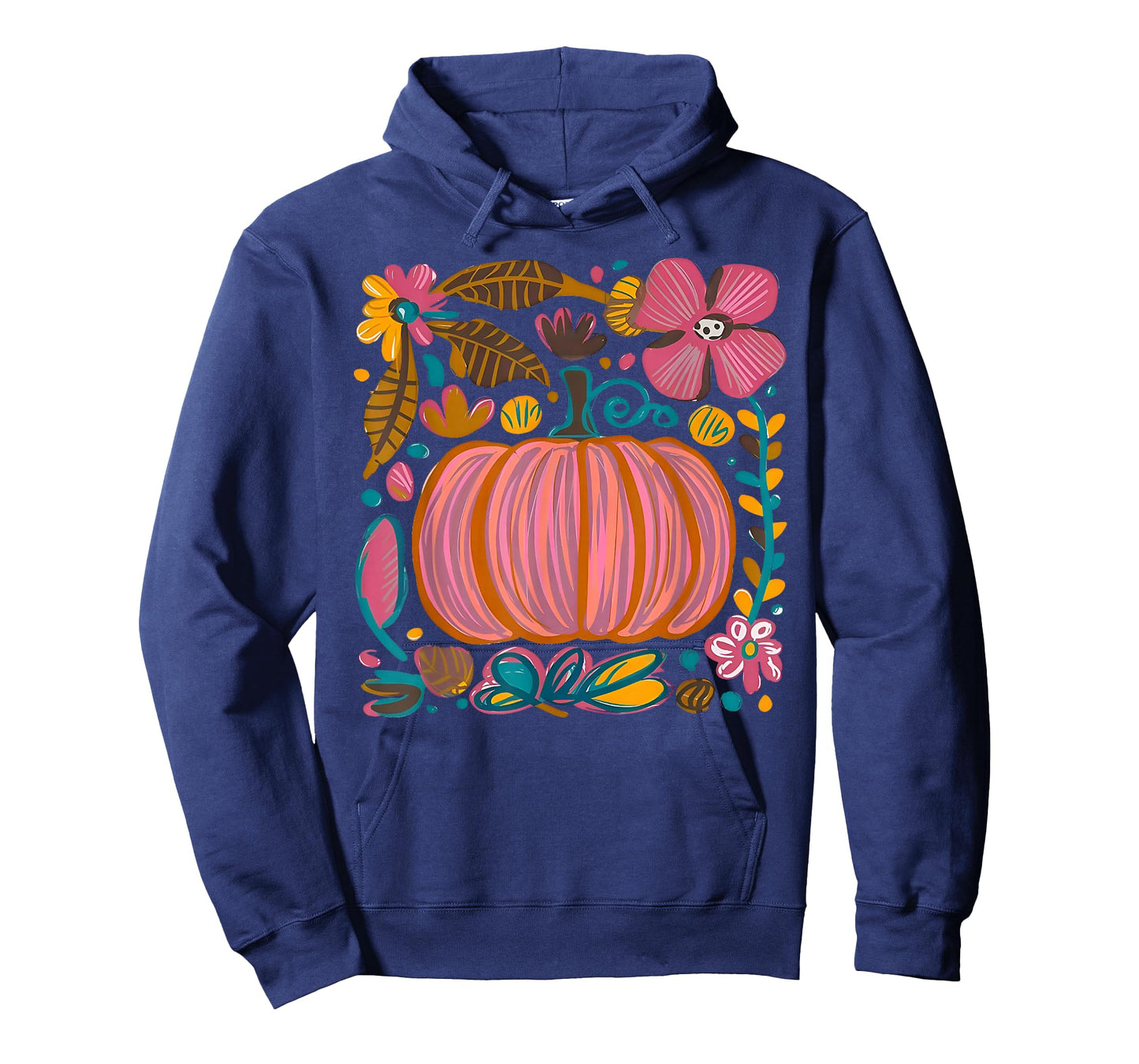 Wildflower Pumpkin Season Autumn Fall Leaves Thanksgiving T-Shirt