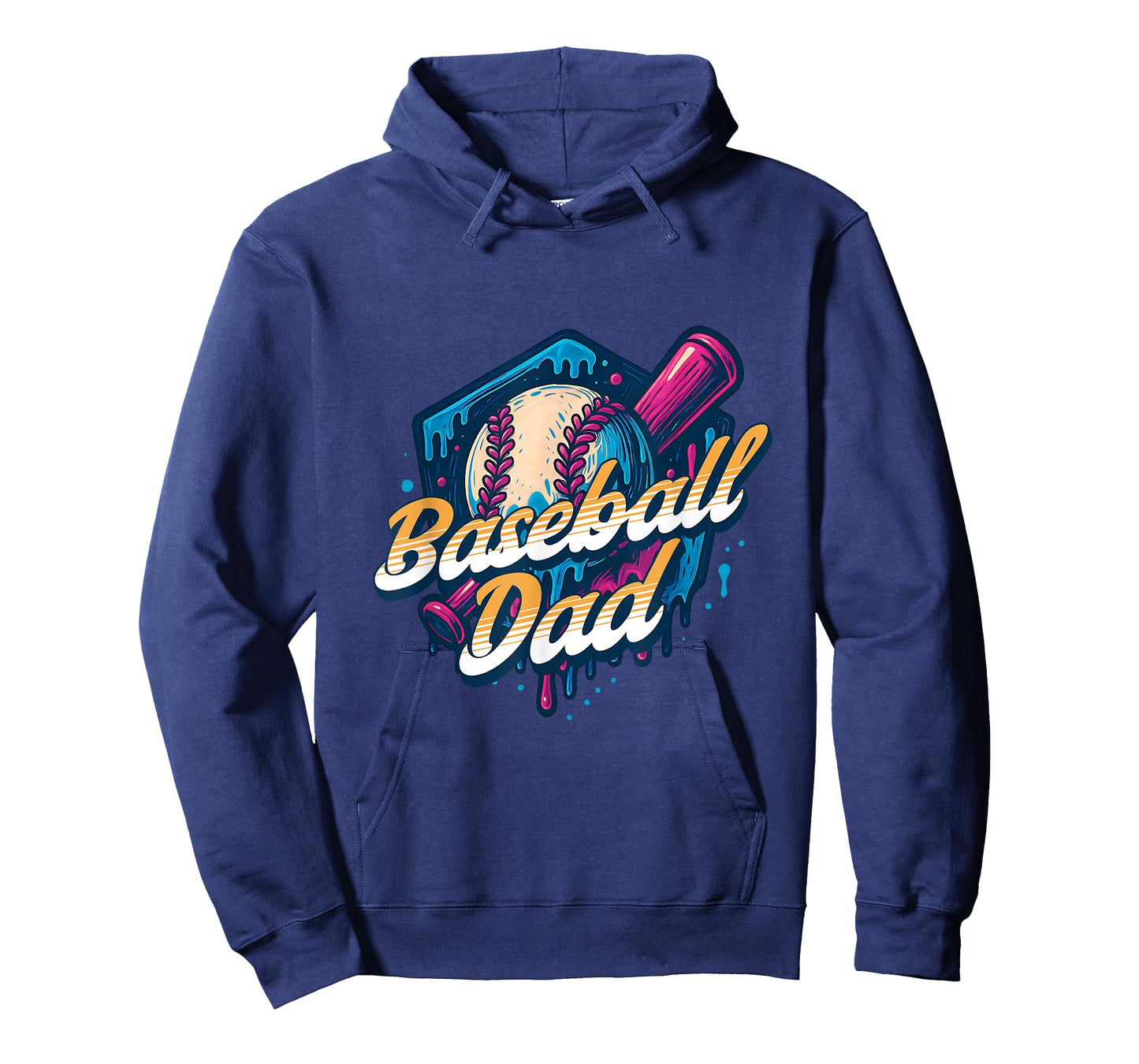 Baseball Dad Kids Birthday Baseball Drip Ice Cream Family T-Shirt