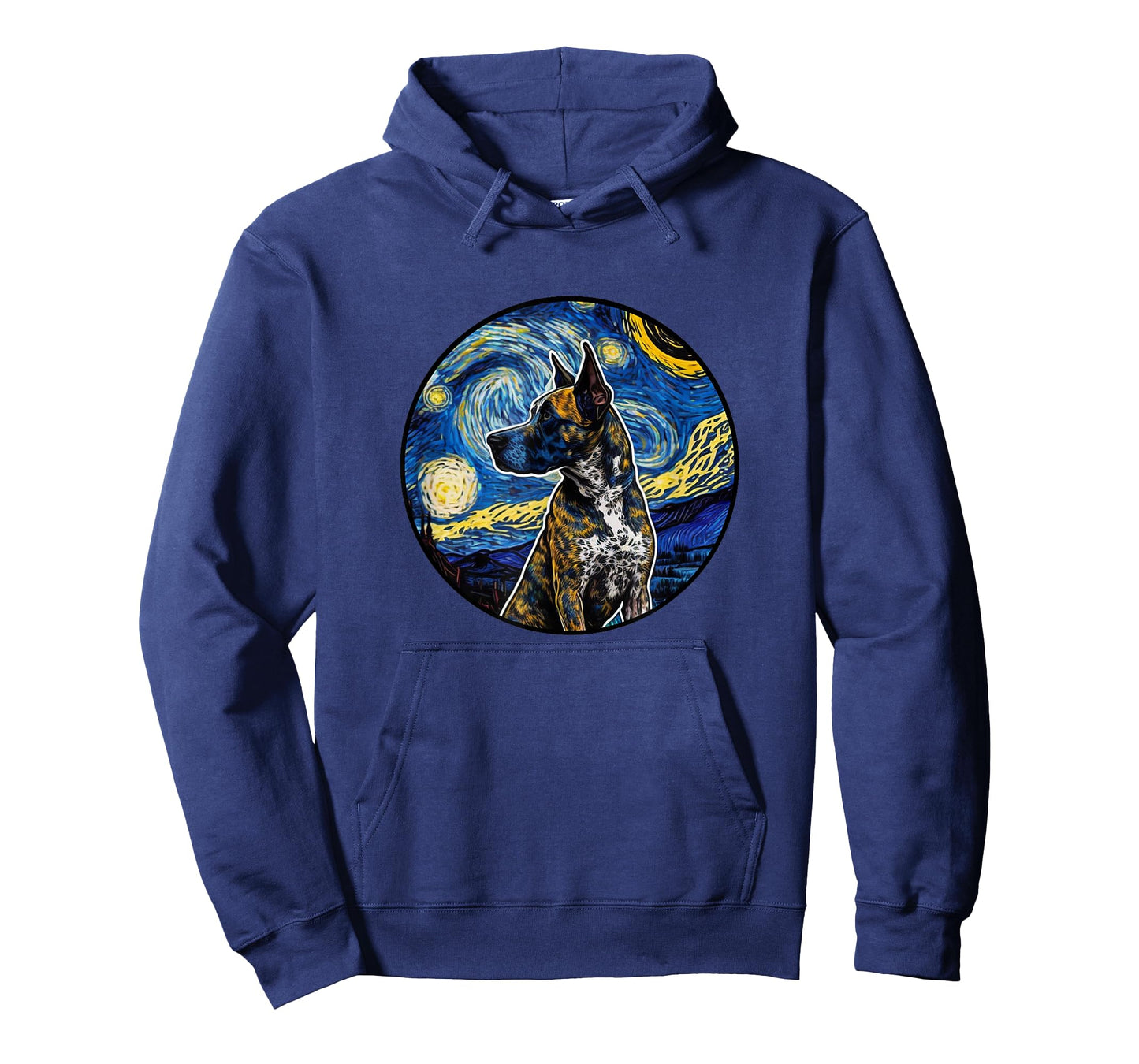 Treeing Tennessee Brindle Starry Night Painting Dog Mom Dad T-Shirt