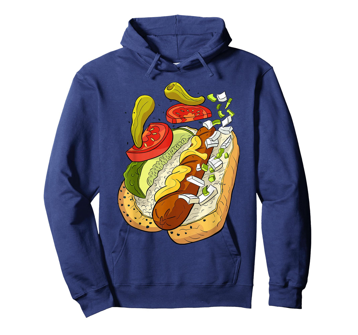 Official Chicago Style Hot Dog Street Art T-Shirt